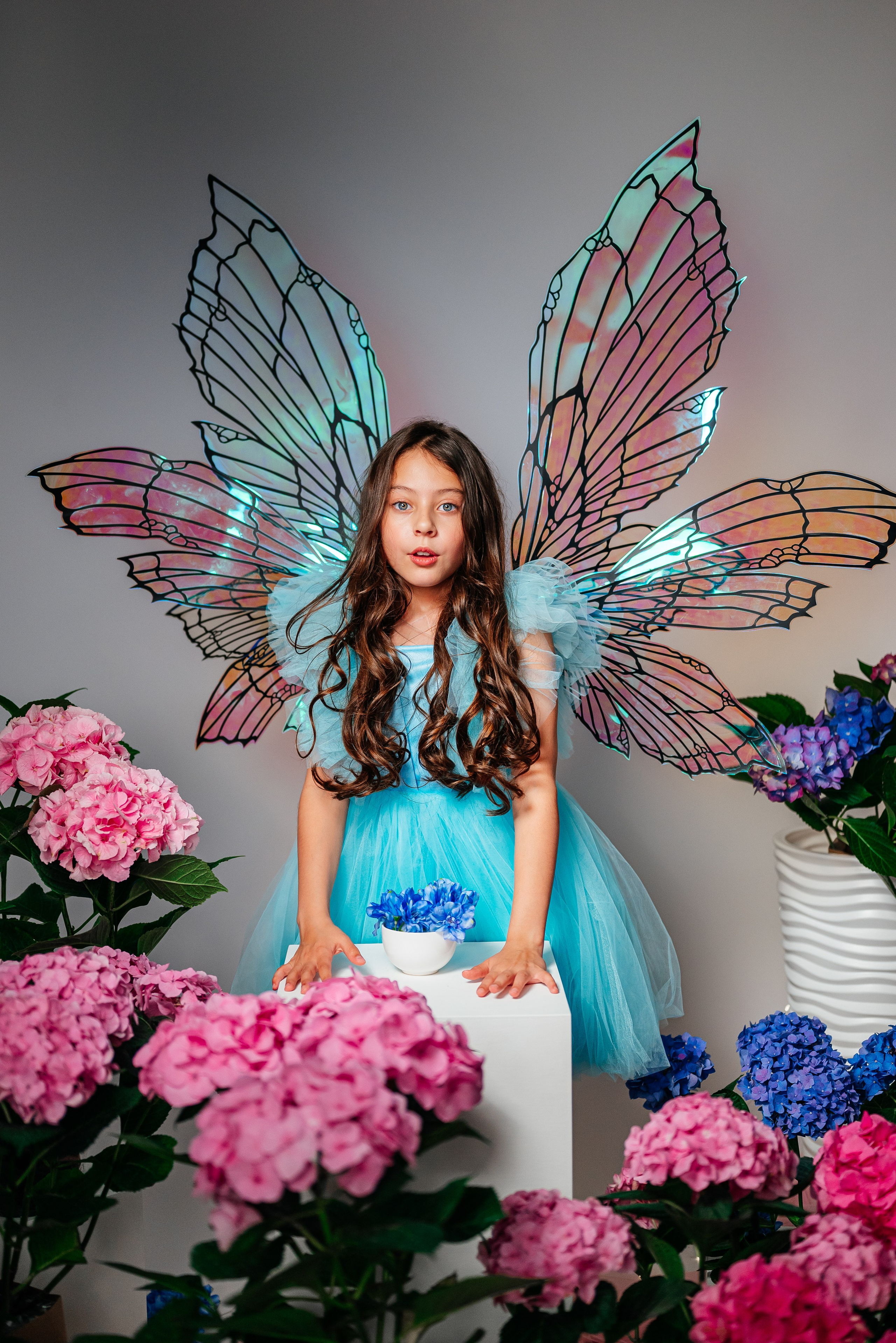 Вероника и гортензии. Семейный фотограф в Краснодаре