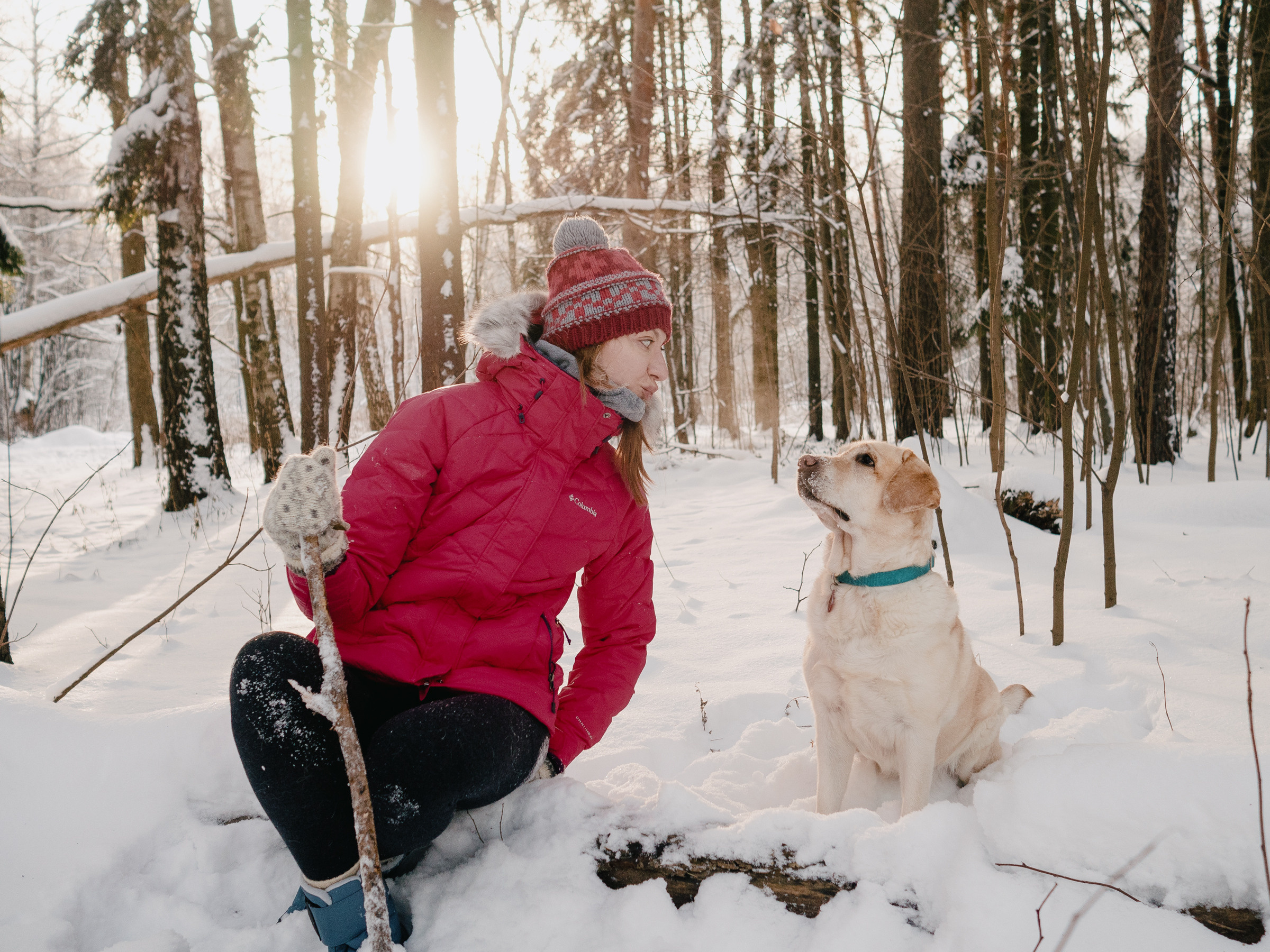 Фотосессия в зимнем лесу