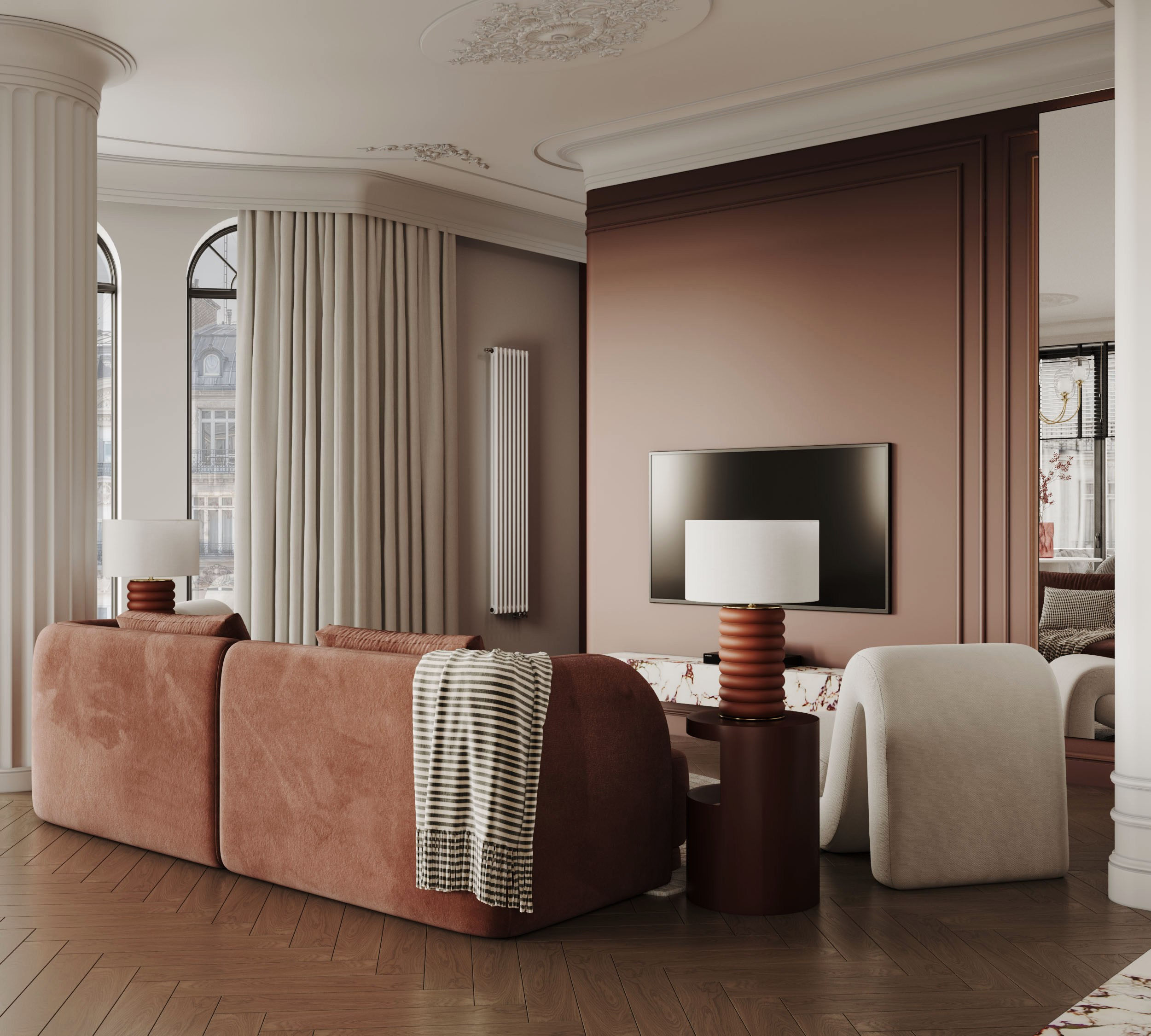 Работа по референсу. Интерьерная 3D Визуализация