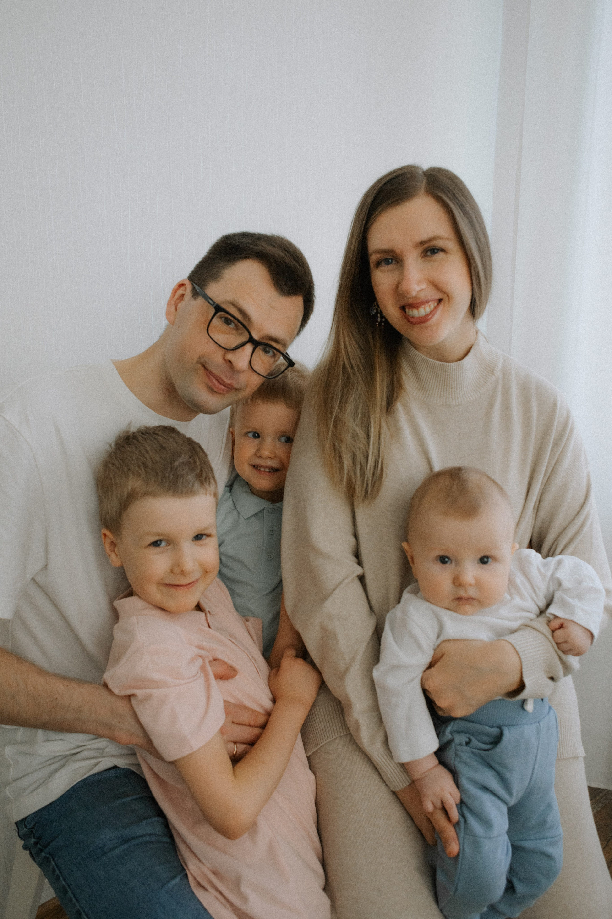 домашняя семейная фотосессия