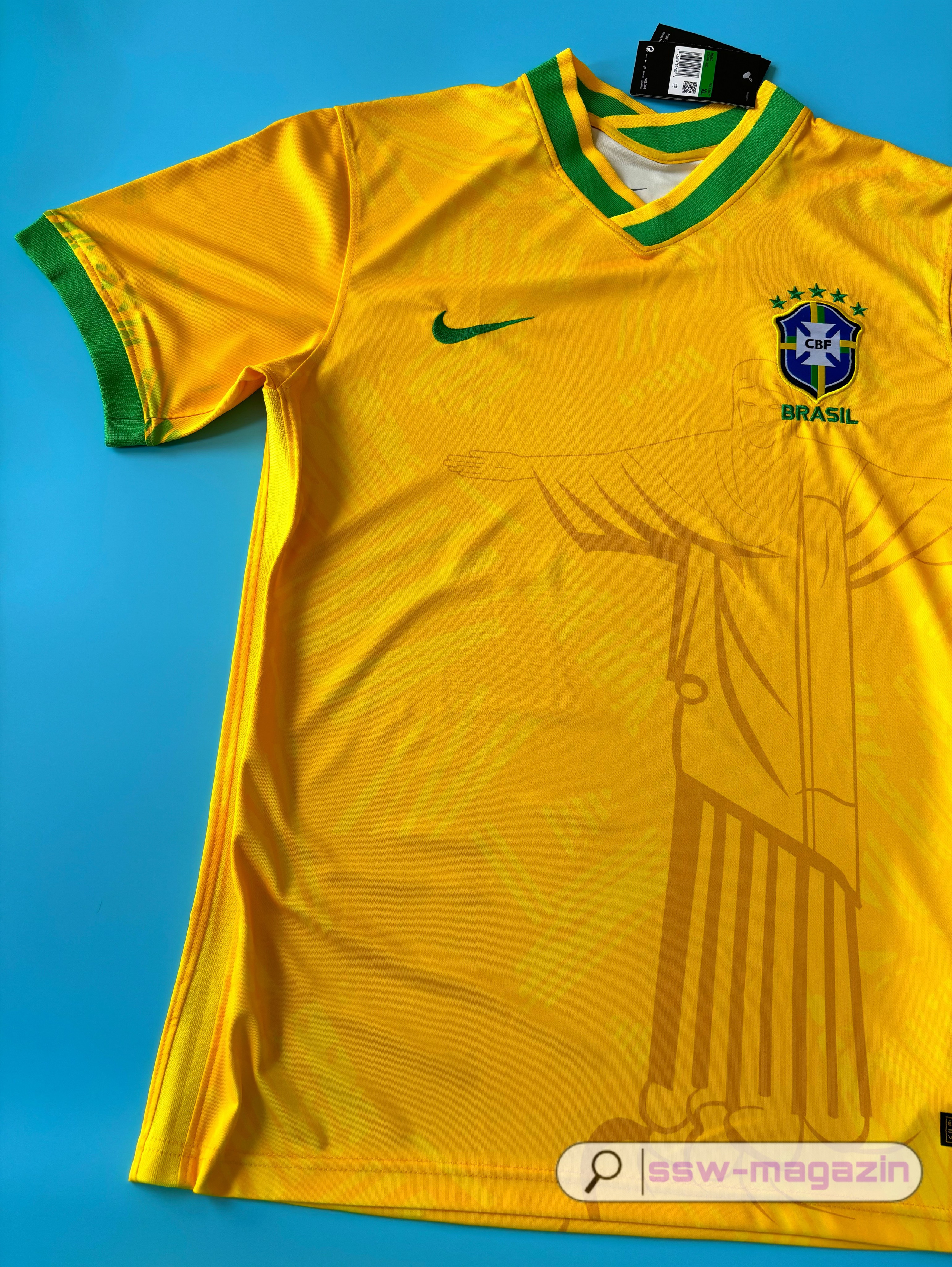 Футболка сборной Бразилии жёлтая 2023-2024 купить. Футбольный магазин — ssw_magazin