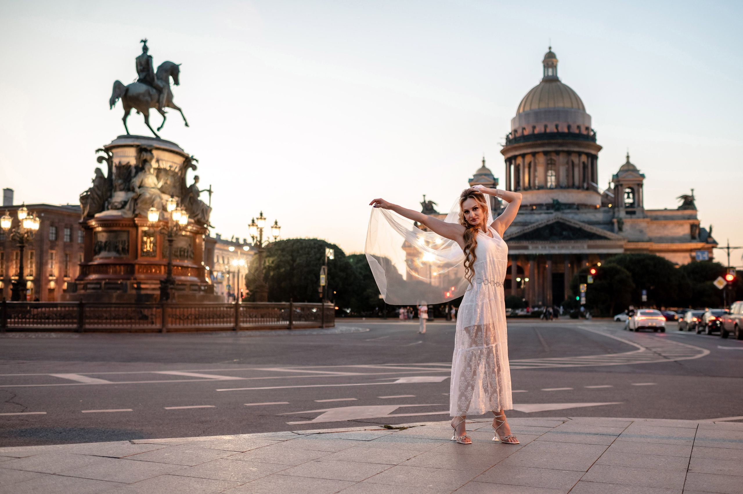 Екатерина и Андрей (свадебная фотосессия в вечернем Петербурге). Портретный, семейный и свадебный фотограф в Санкт-Петербурге и в Пушкине Ширяев Денис