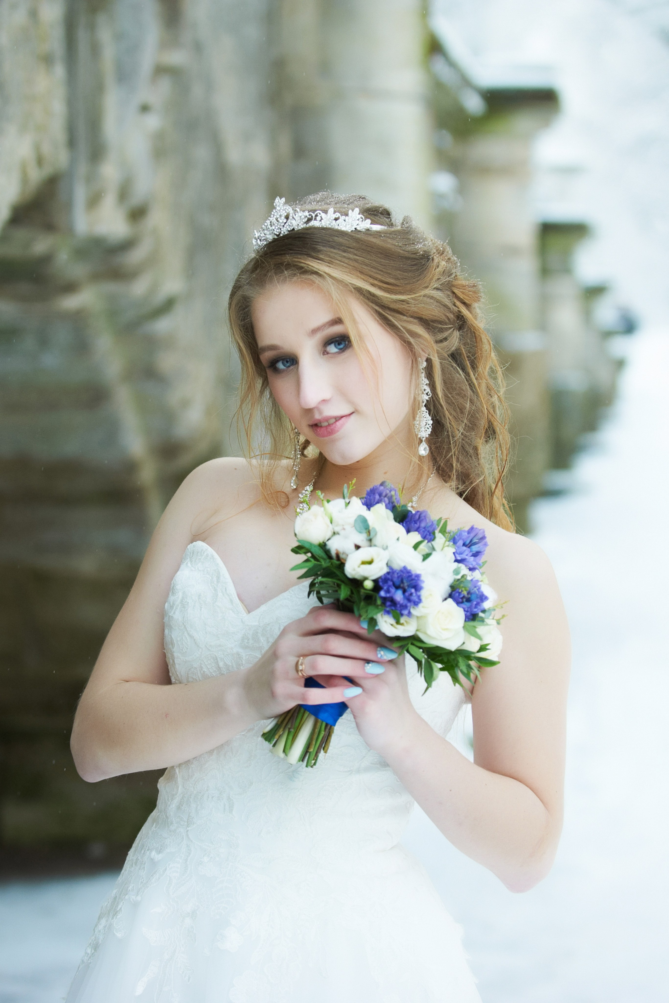 Надежда и Владислав (зимняя свадебная фотосессия в Пушкине в Екатерининском парке). Портретный, семейный и свадебный фотограф в Санкт-Петербурге и в Пушкине Ширяев Денис