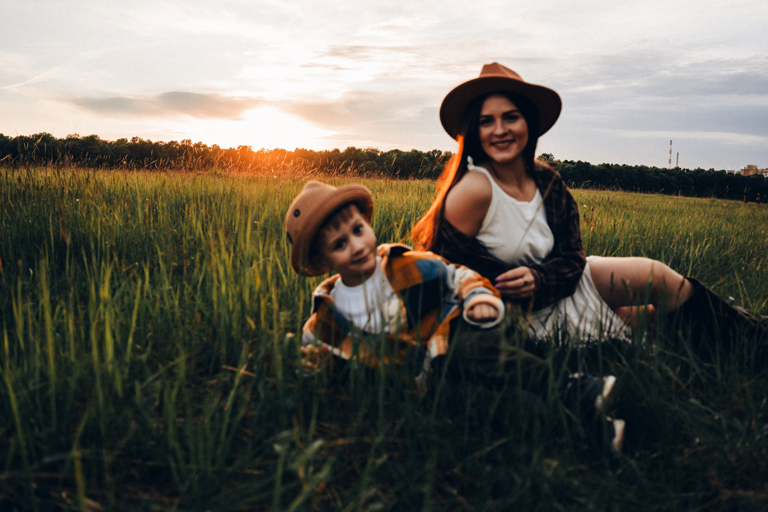 Семейная съемка на закате