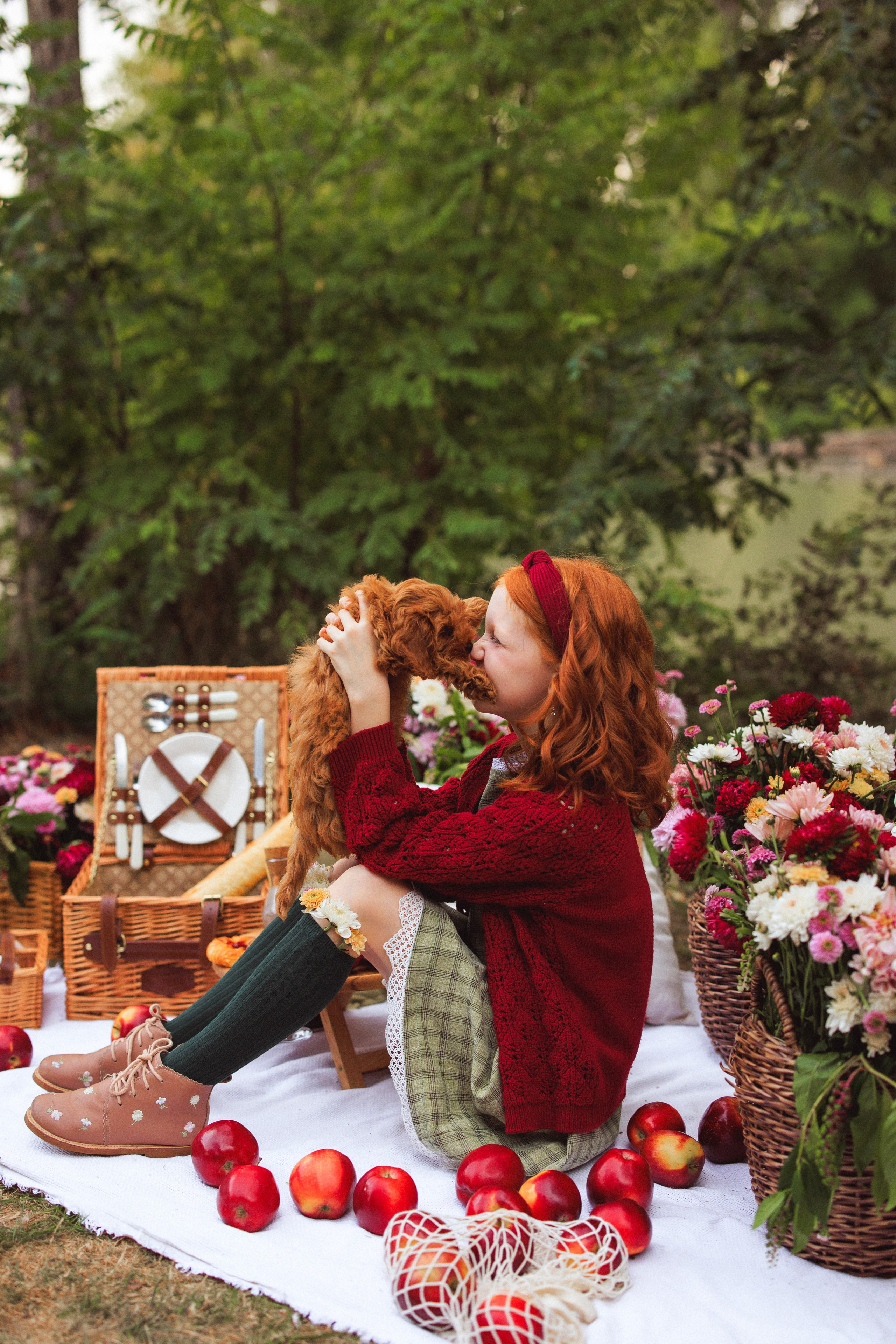 Фотосессия «Пикник», Хризантемы и Яблоки. Семейный и детский фотограф в Краснодаре Анна Трашкова
