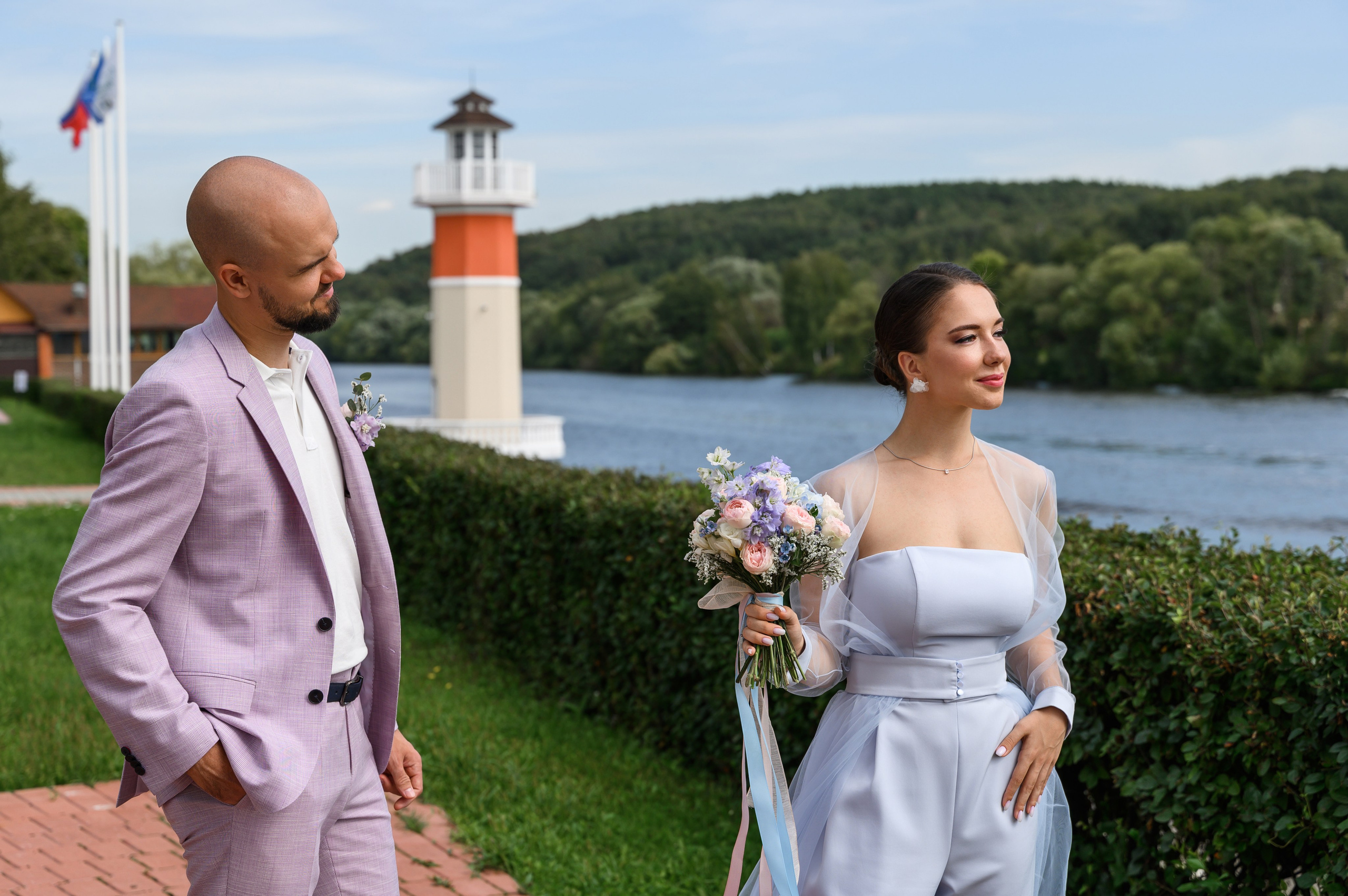 Свадебная фотосессия ресторан Белый берег