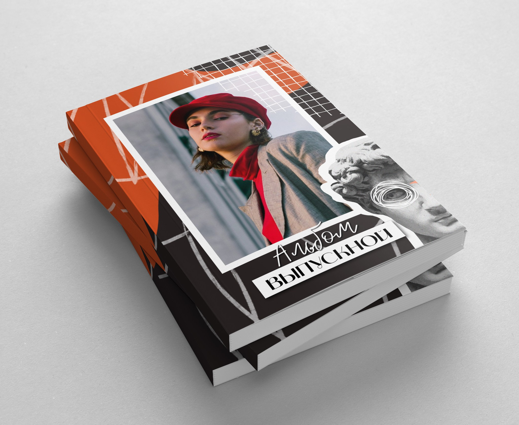 Дизайн ДАВИД (оранж), выпускные альбомы в Липецке. Medlori fotobook Выпускные альбомы в Липецке Лариса Медведева