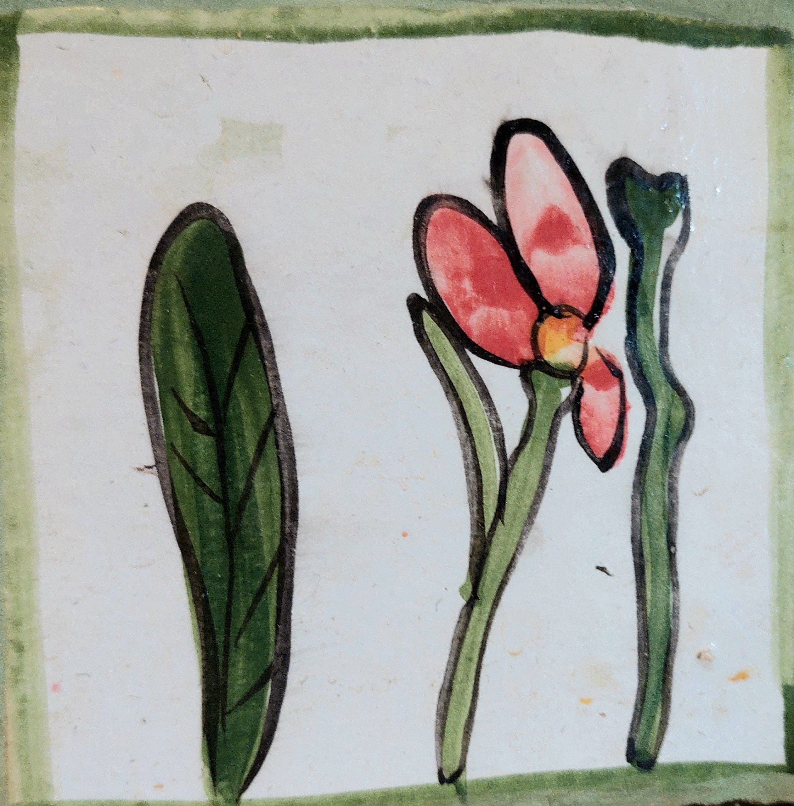 Много плиток-цветочков. Керамика с историей. Елена Рогалёва