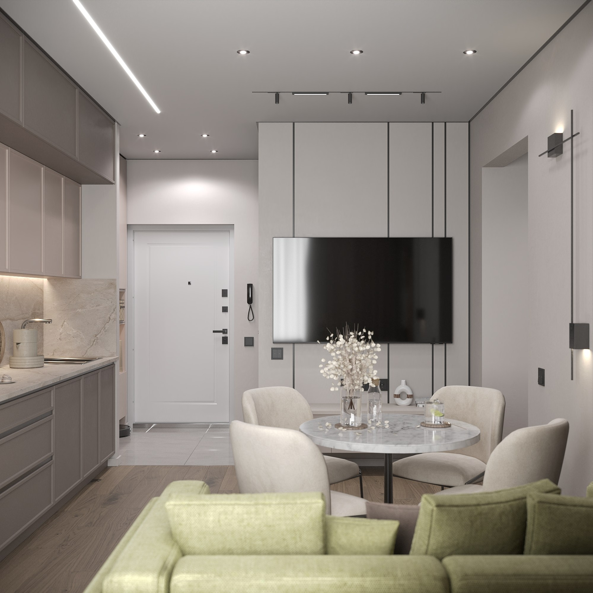 ЖК 4 Ленина 64 м². БК студия дизайна интерьера