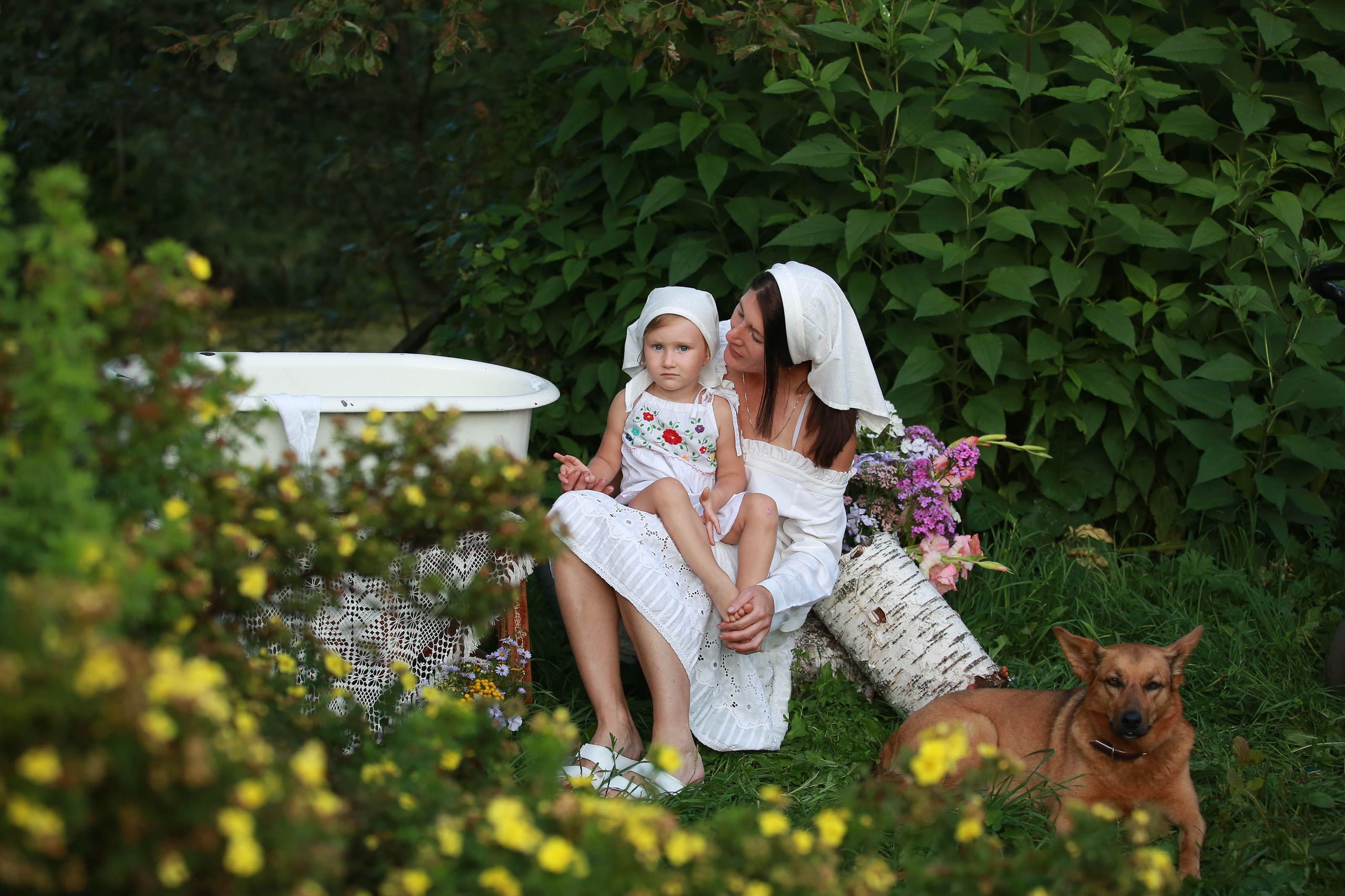 Проект «Ретро стирка на реке». Семейный и детский фотограф в Москве Мария Быкова