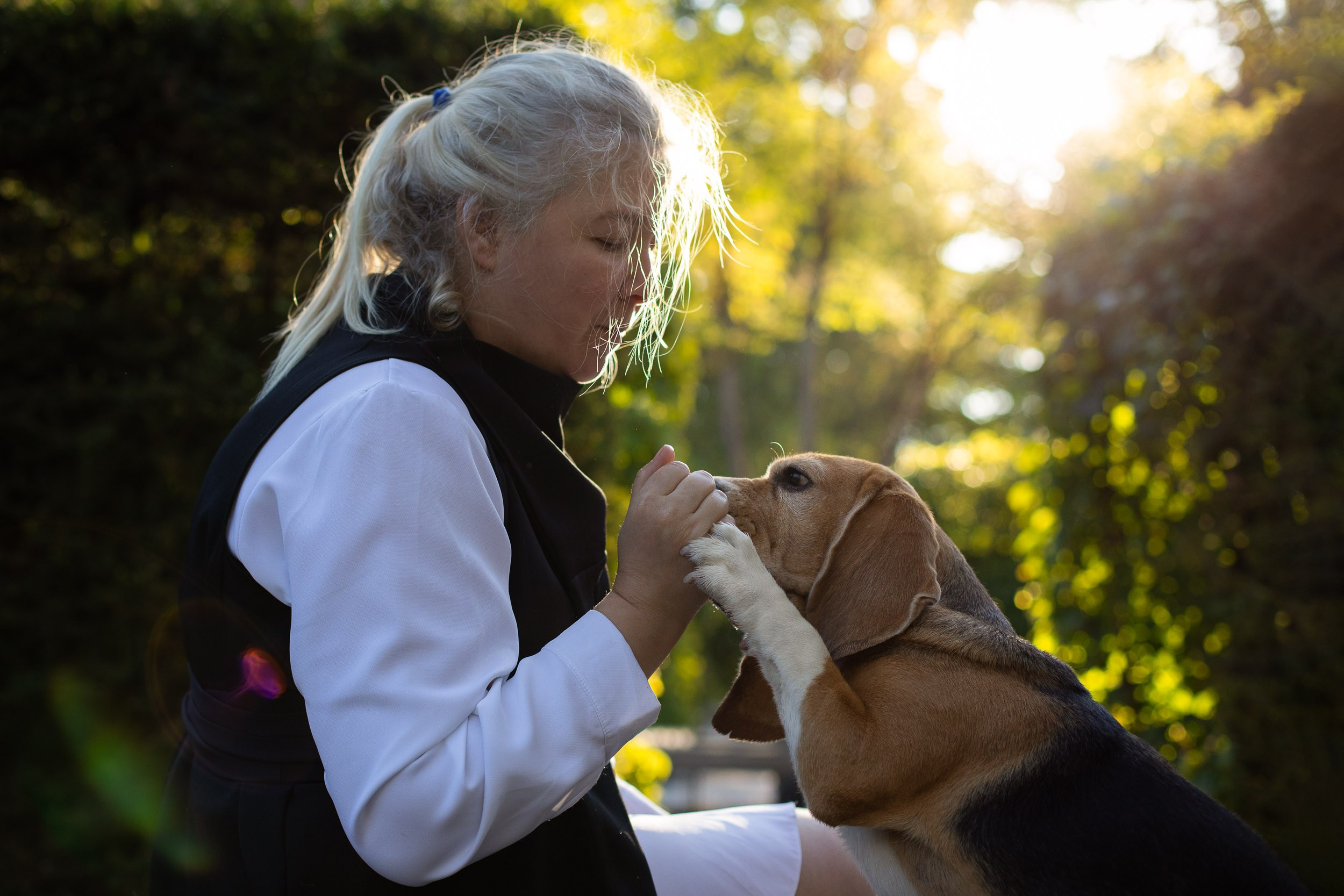 Фотопрогулка с Татьяной и биглем Евой. Фотограф-анималист в Москве и Московской области Татьяна Фролова