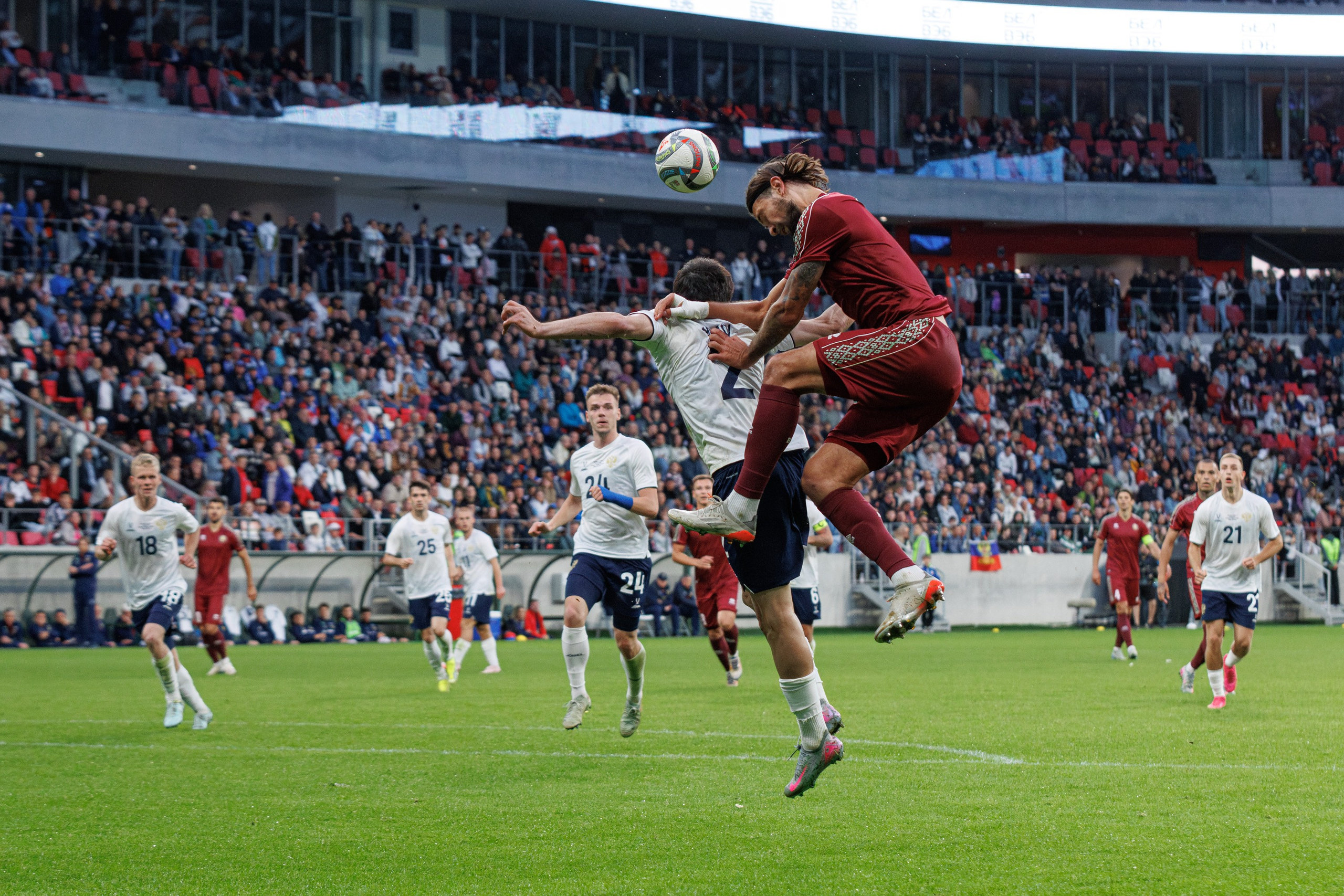 Товарищеский матч Россия — Беларусь. Спортивный фотограф Вадим Добедченков