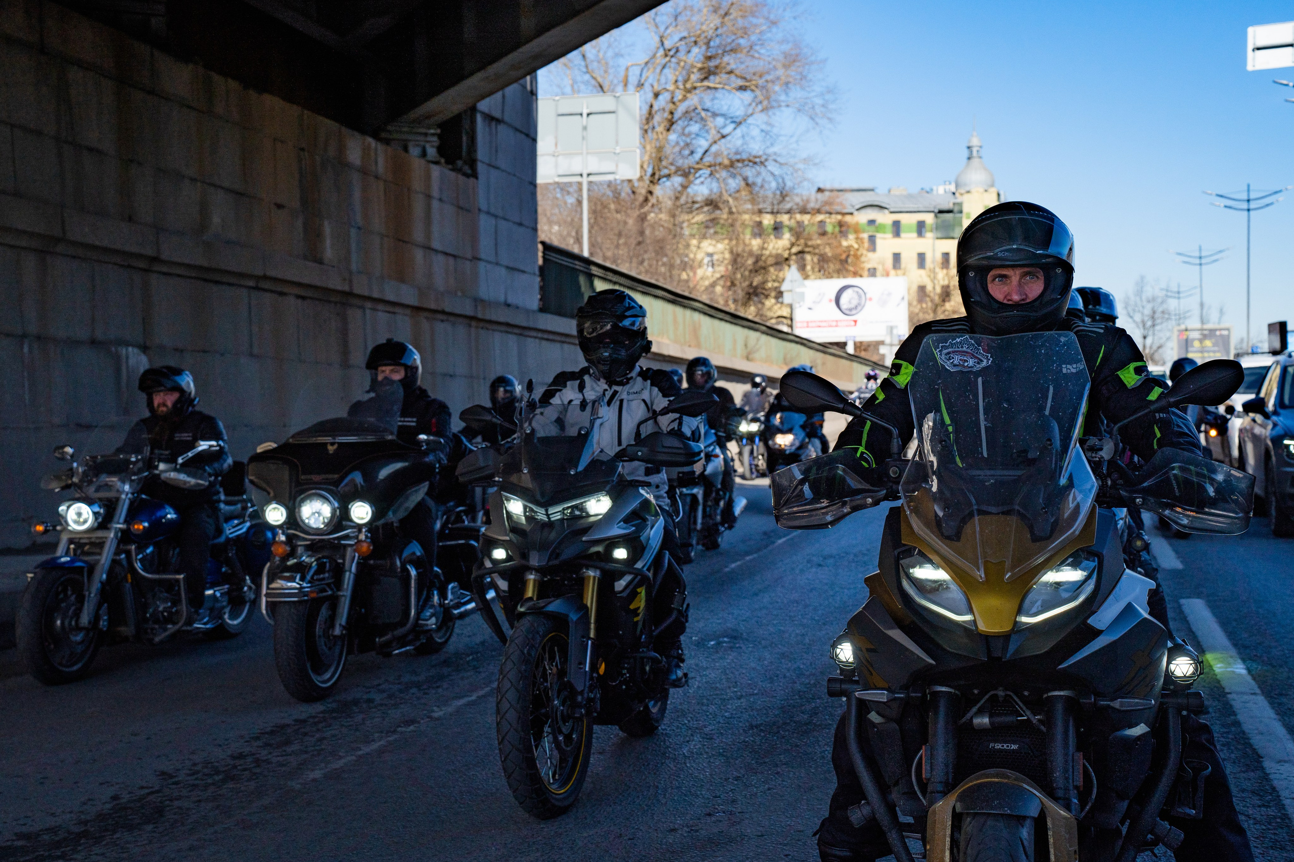 Весенний прохват мотоклуба Normans Riders MC. Концертный и репортажный фотограф в Санкт-Петербурге Слава Пахомов