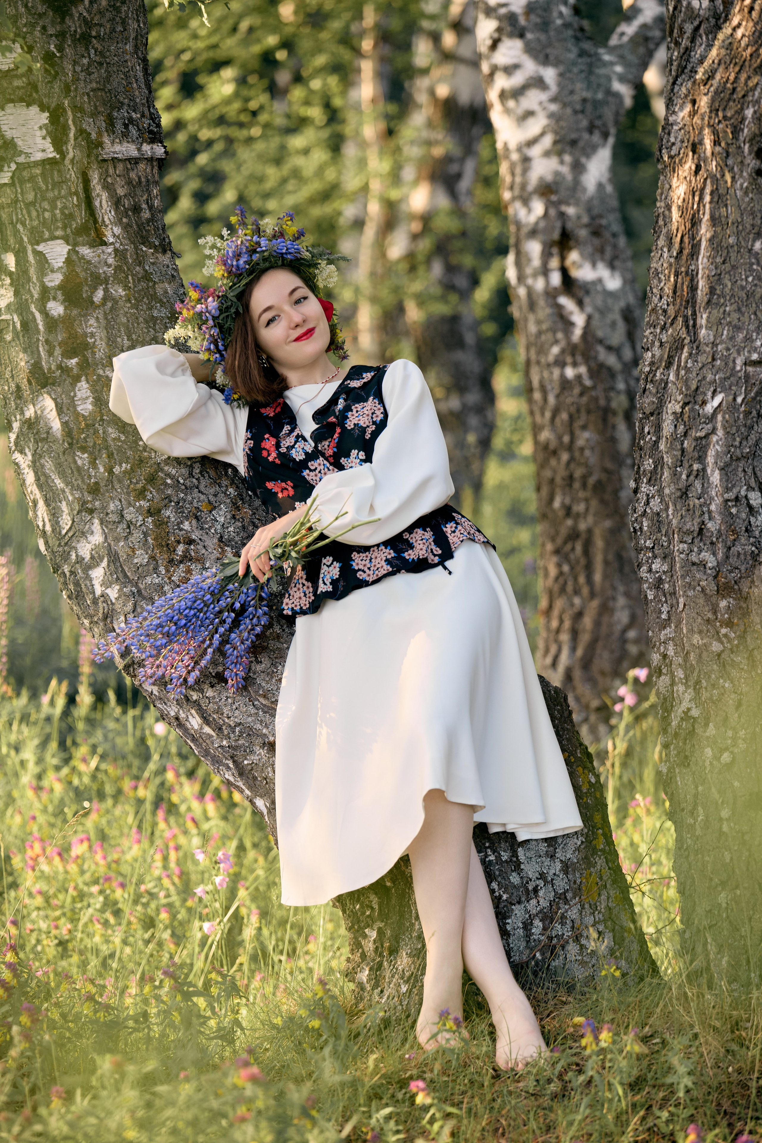 Фотосессия в роще для группы девушек. Фотограф в Дивеево