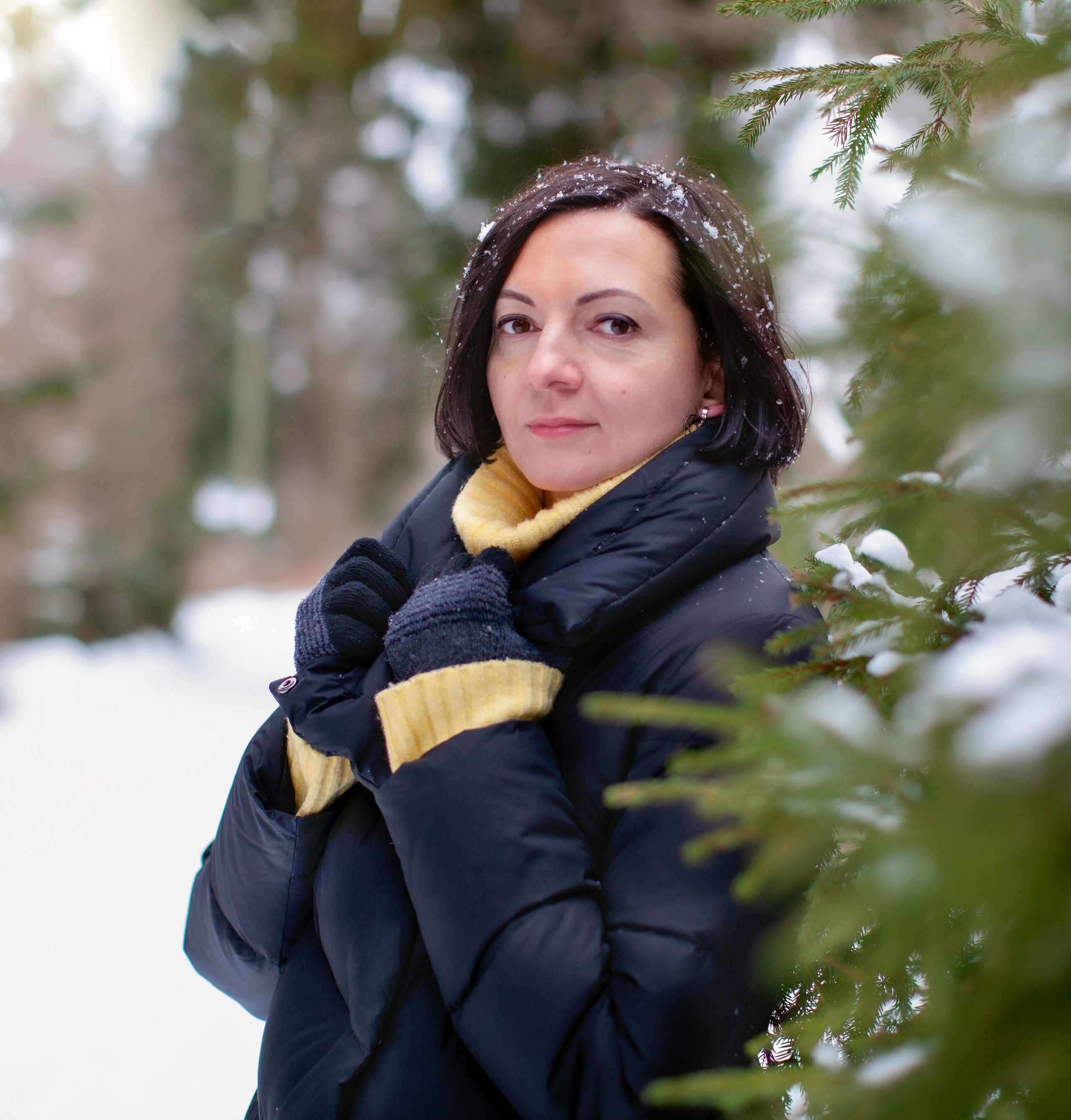 Зимой тепло в кругу семьи. Портретная и семейная съемка. Фотограф анималист