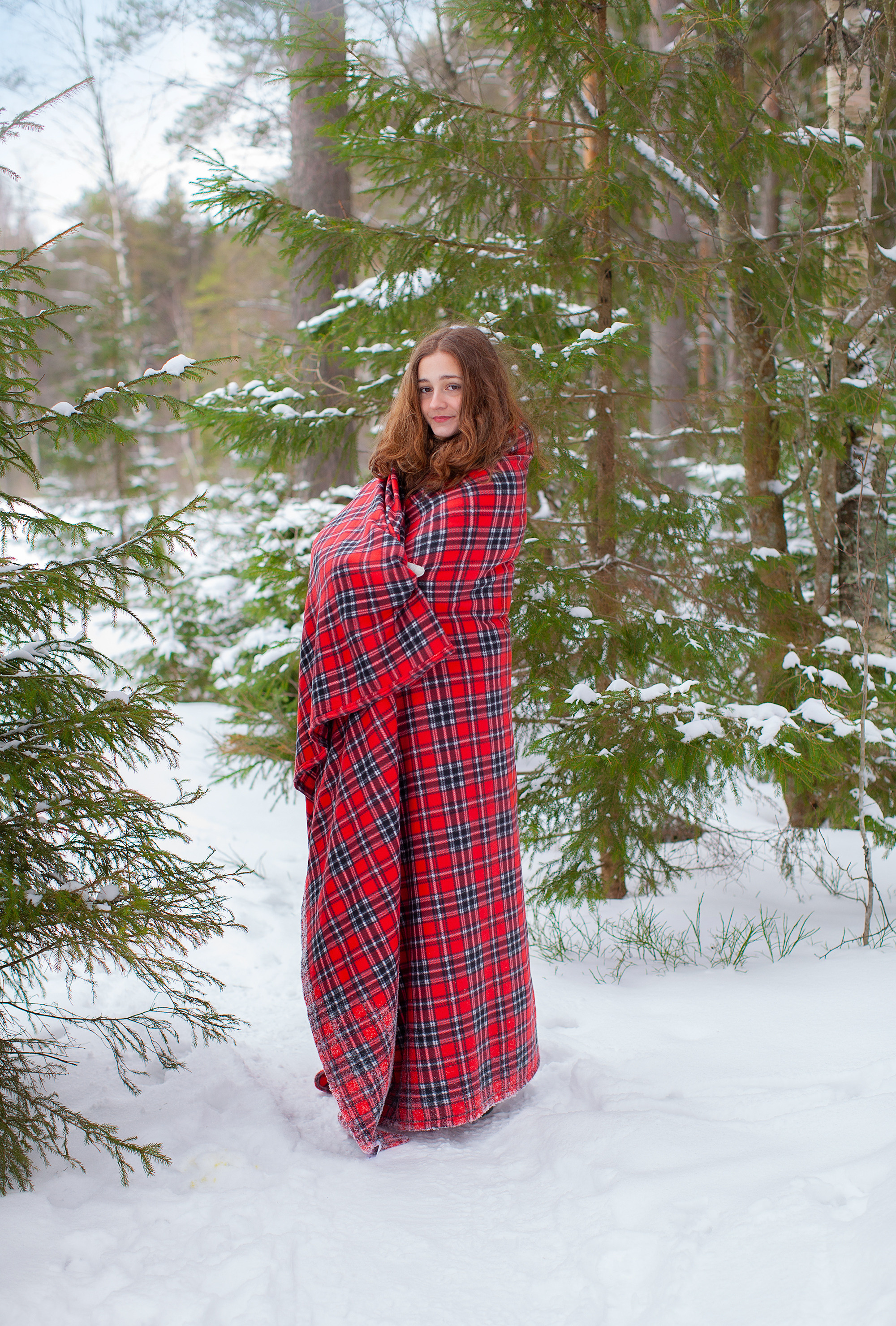 Зимой тепло в кругу семьи. Портретная и семейная съемка. Фотограф анималист