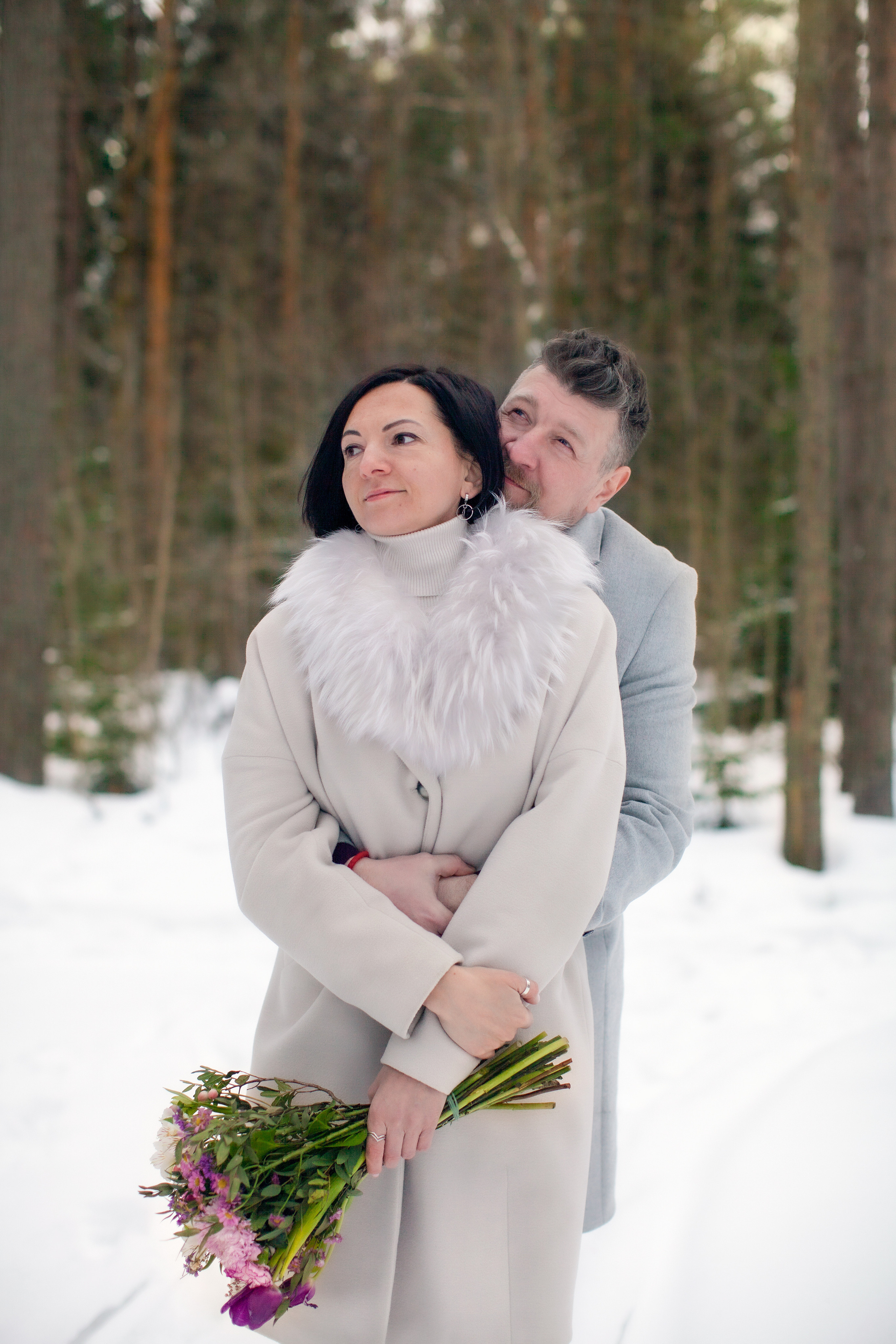 Зимой тепло в кругу семьи. Портретная и семейная съемка. Фотограф анималист