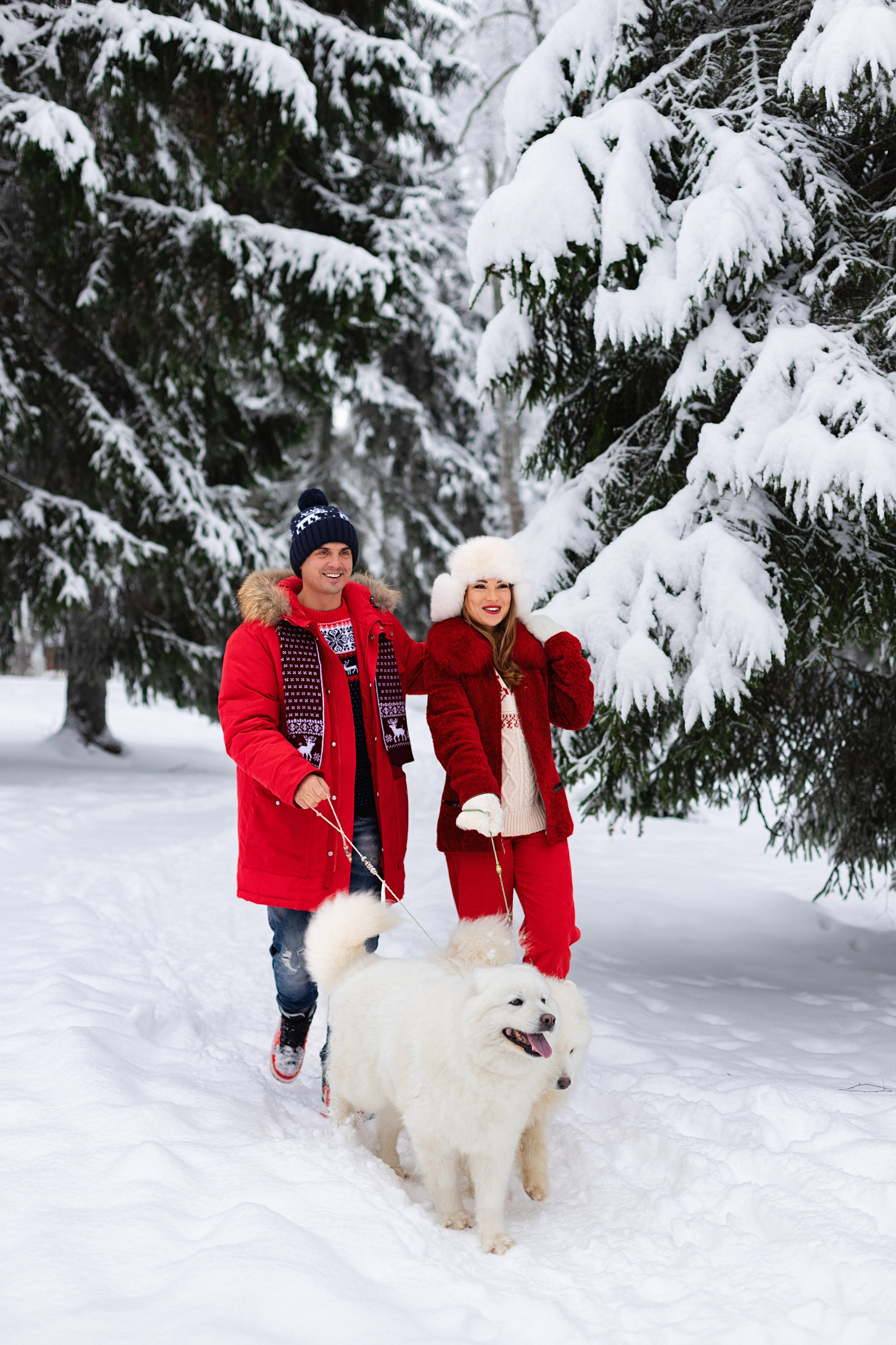 Фотосессия в зимнем лесу для пары. Трубинова Екатерина | Семейный фотограф | Москва