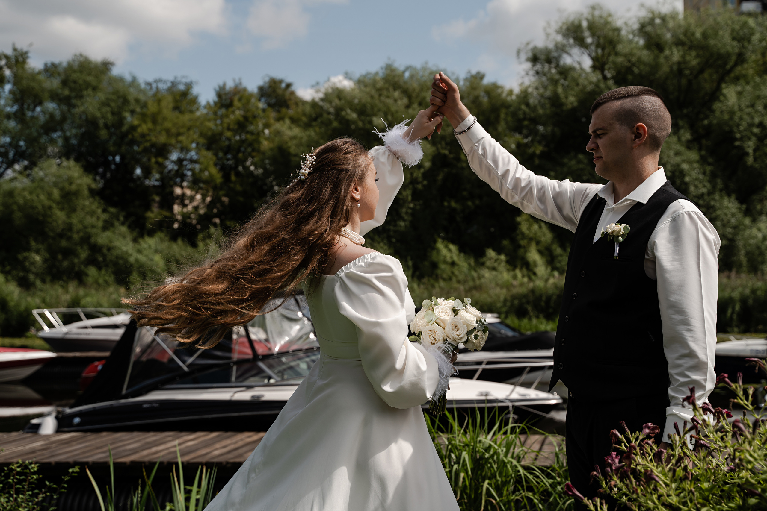 Элина и Юрий / Причал. Фотограф Алина Филимонова Тверь