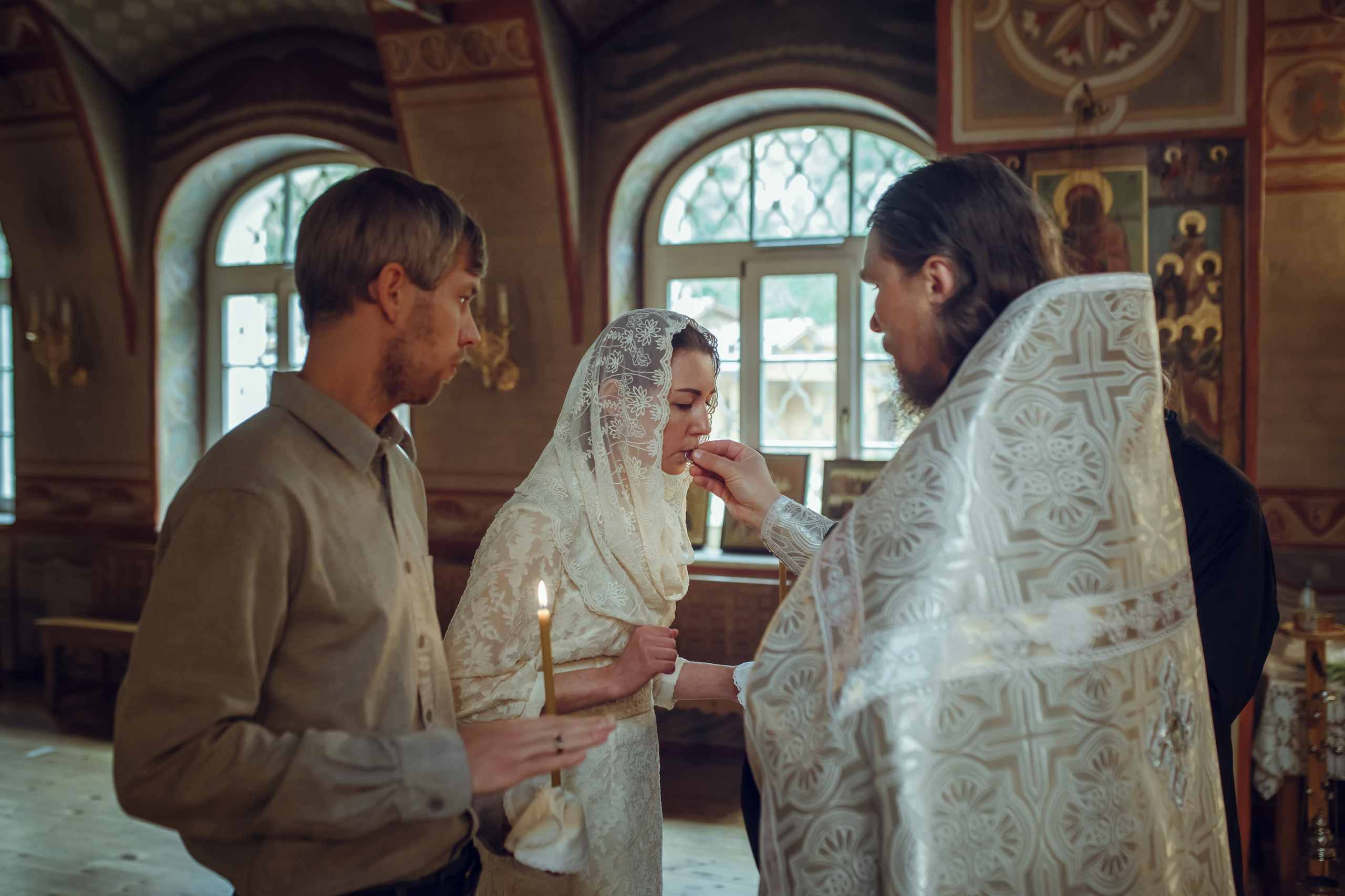 Венчание Андрея и Елены. Фотограф на Крещение, семейный фотограф в Москве