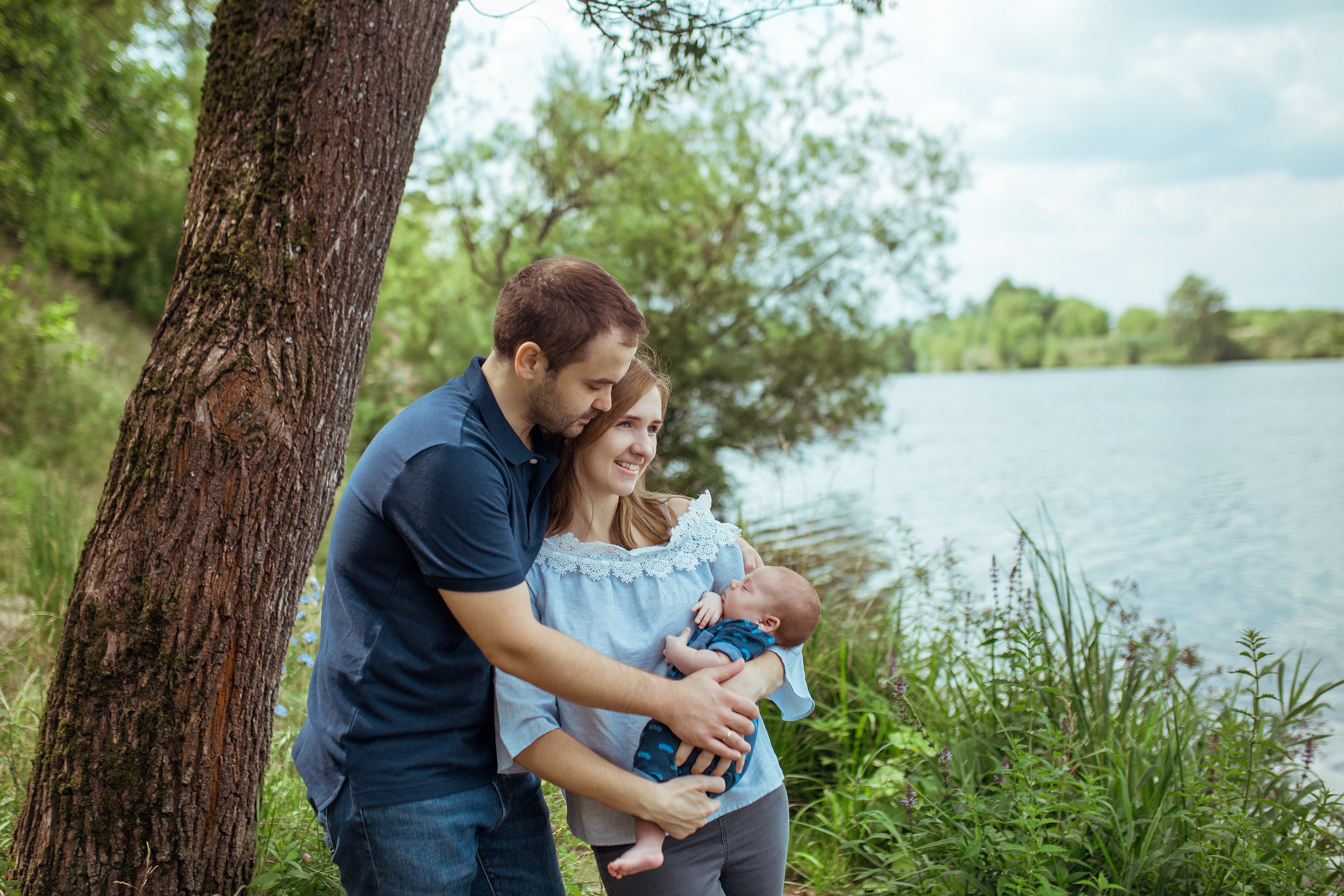 Евгения и семья. Фотограф на Крещение, семейный фотограф в Москве