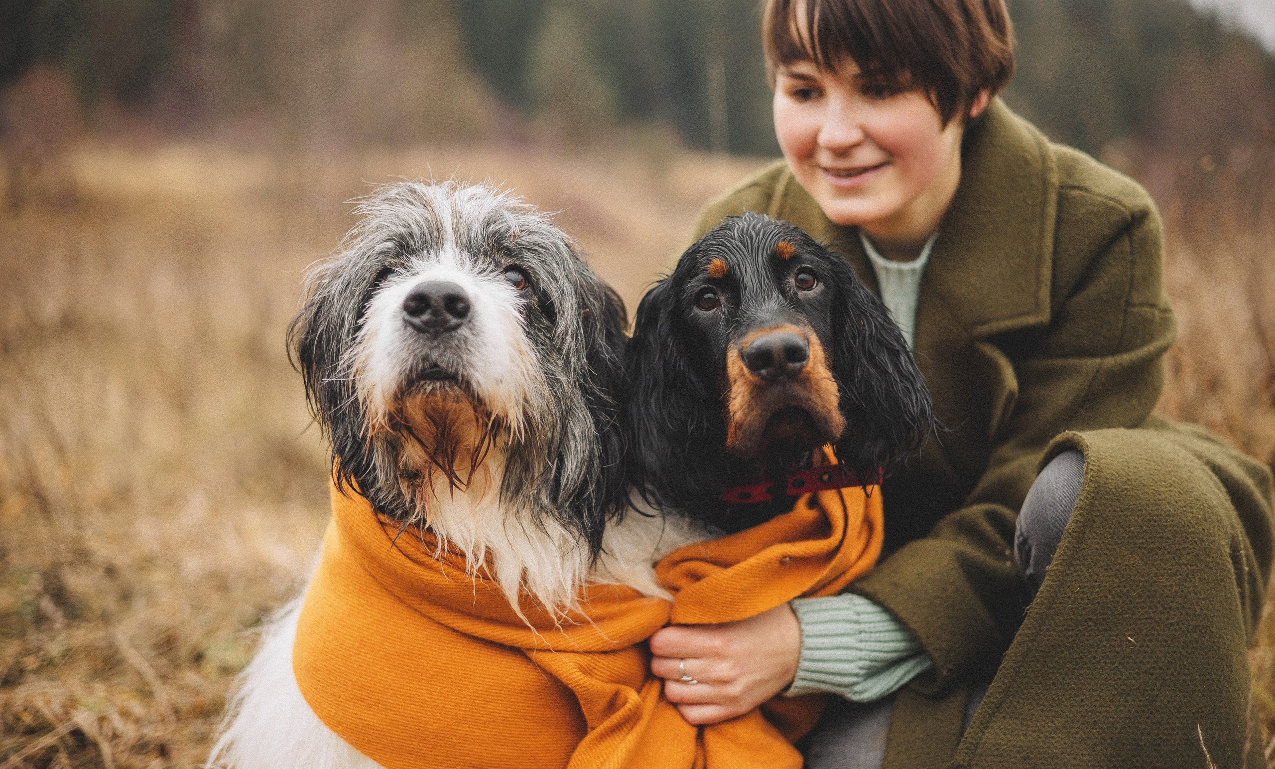 Даша, Глеб, Барс и Бруно. Фотограф-анималист Богданова Полина