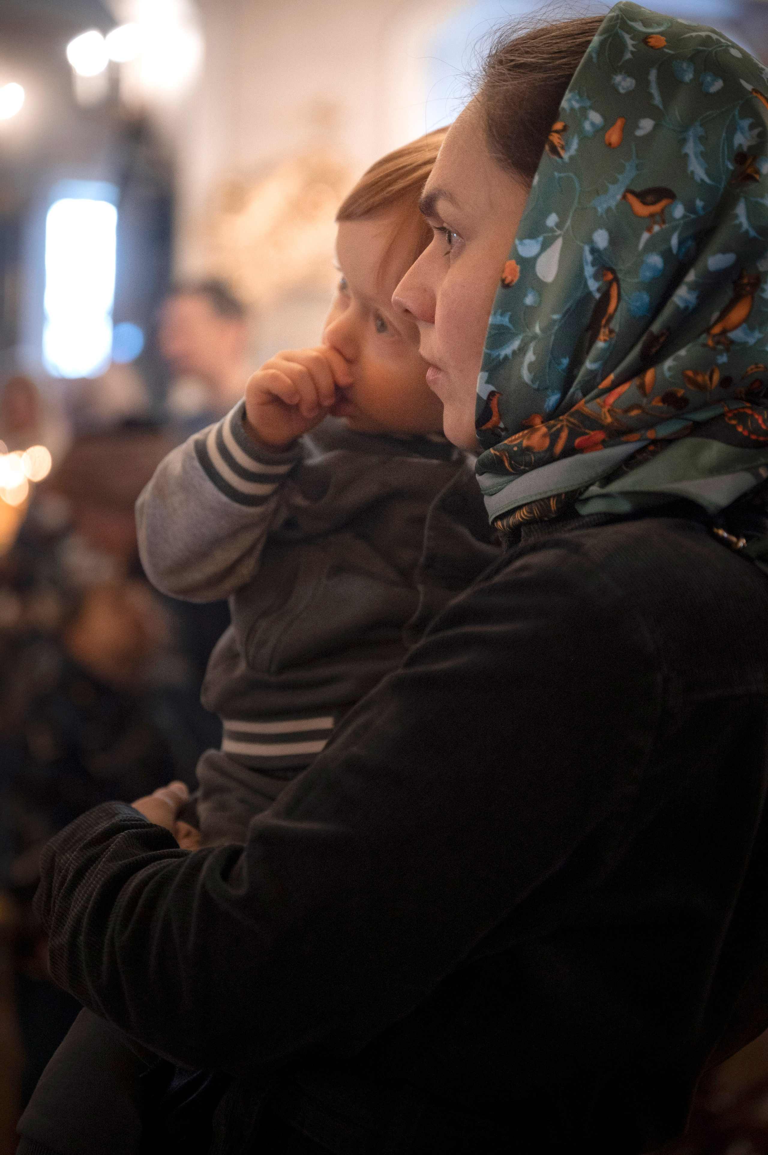 Богородский храм. Вход Господень в Иерусалим. Божественная литургия. Антон и Татьяна Денисенко — В храме