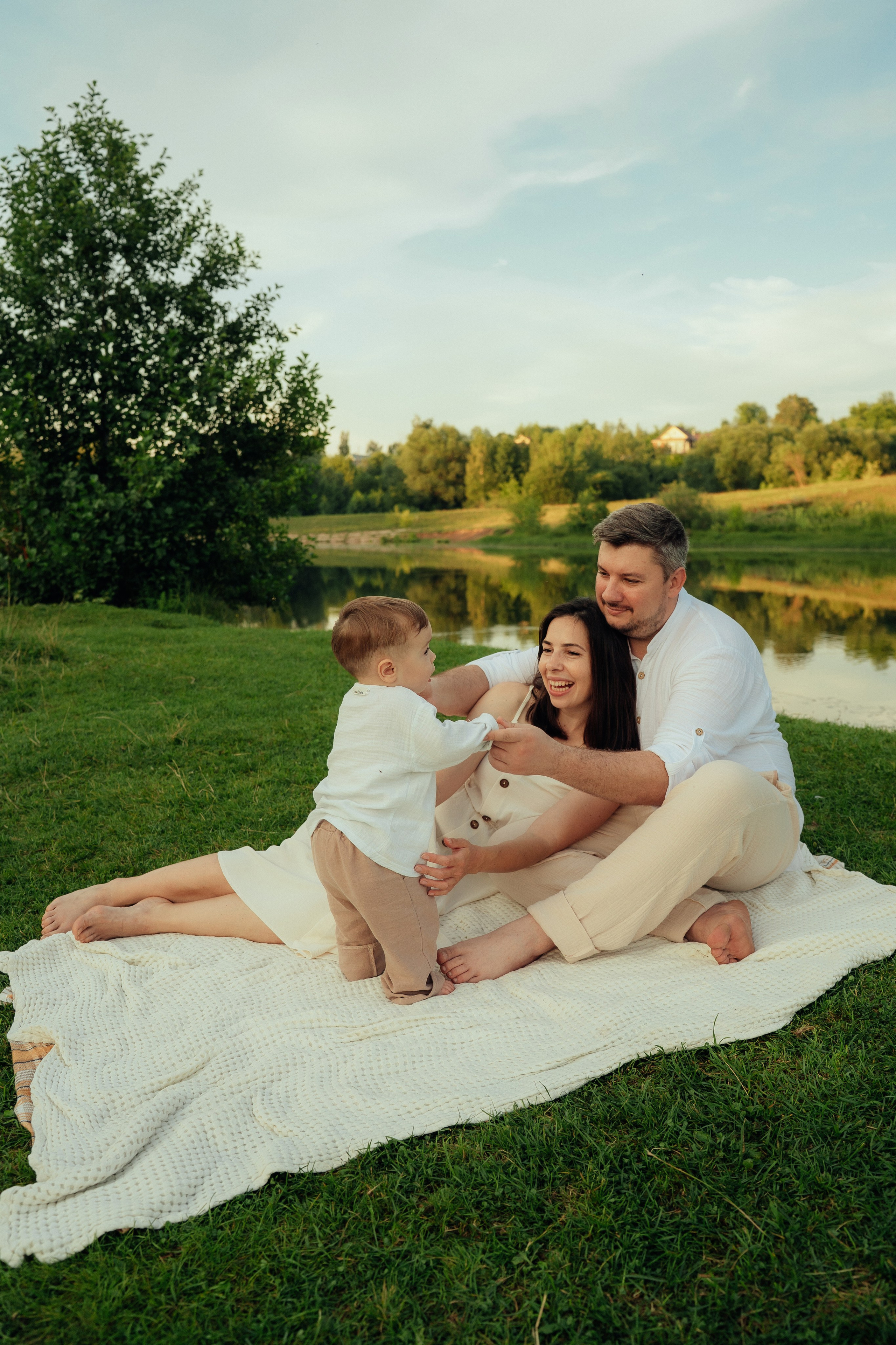 Леша, Юля и Ярослав. Семейный фотограф • Домашние съемки в Нижнем Новгороде