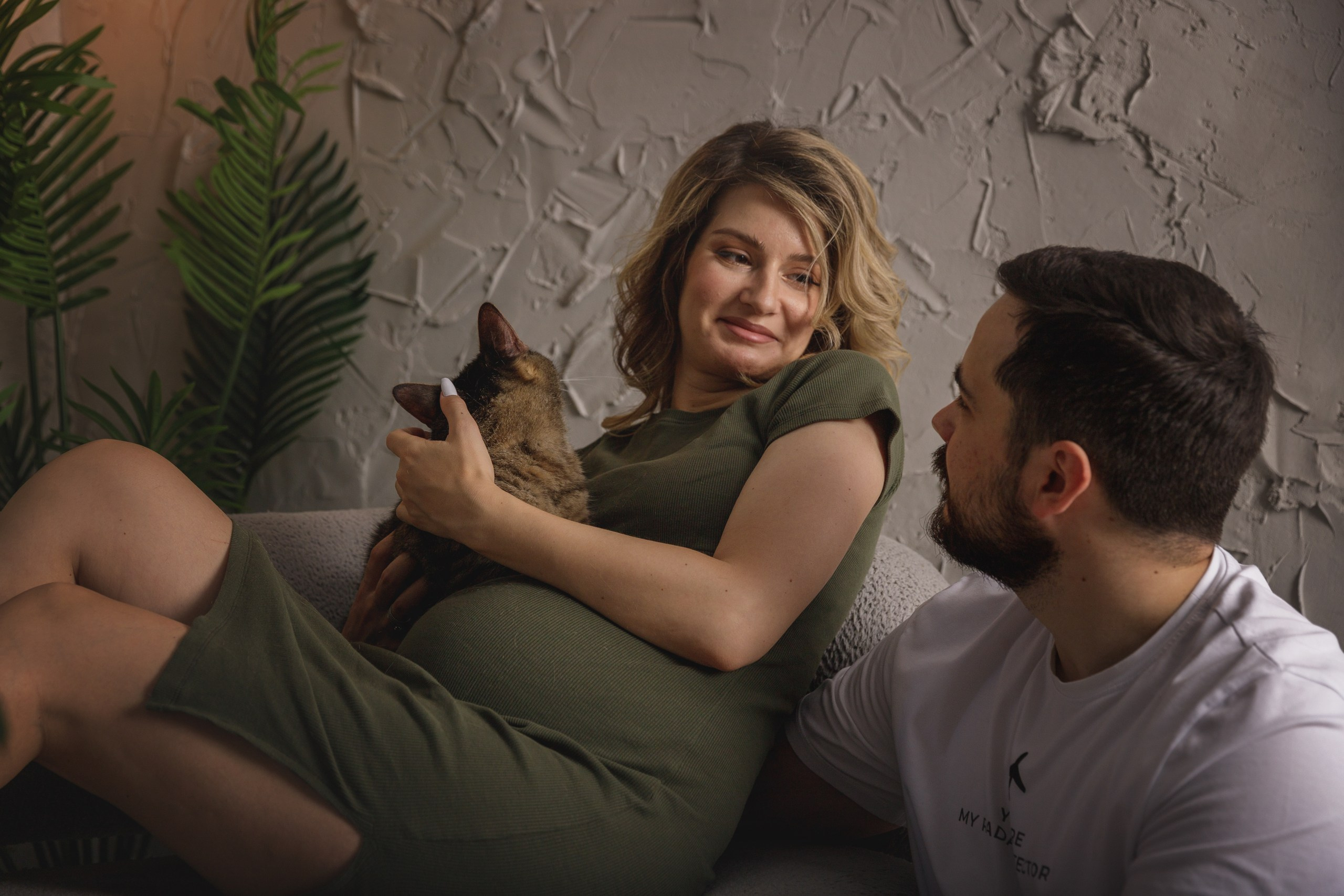 Кристина, Влад и кот. Фотограф-анималист в Калуге Мария Шерскова