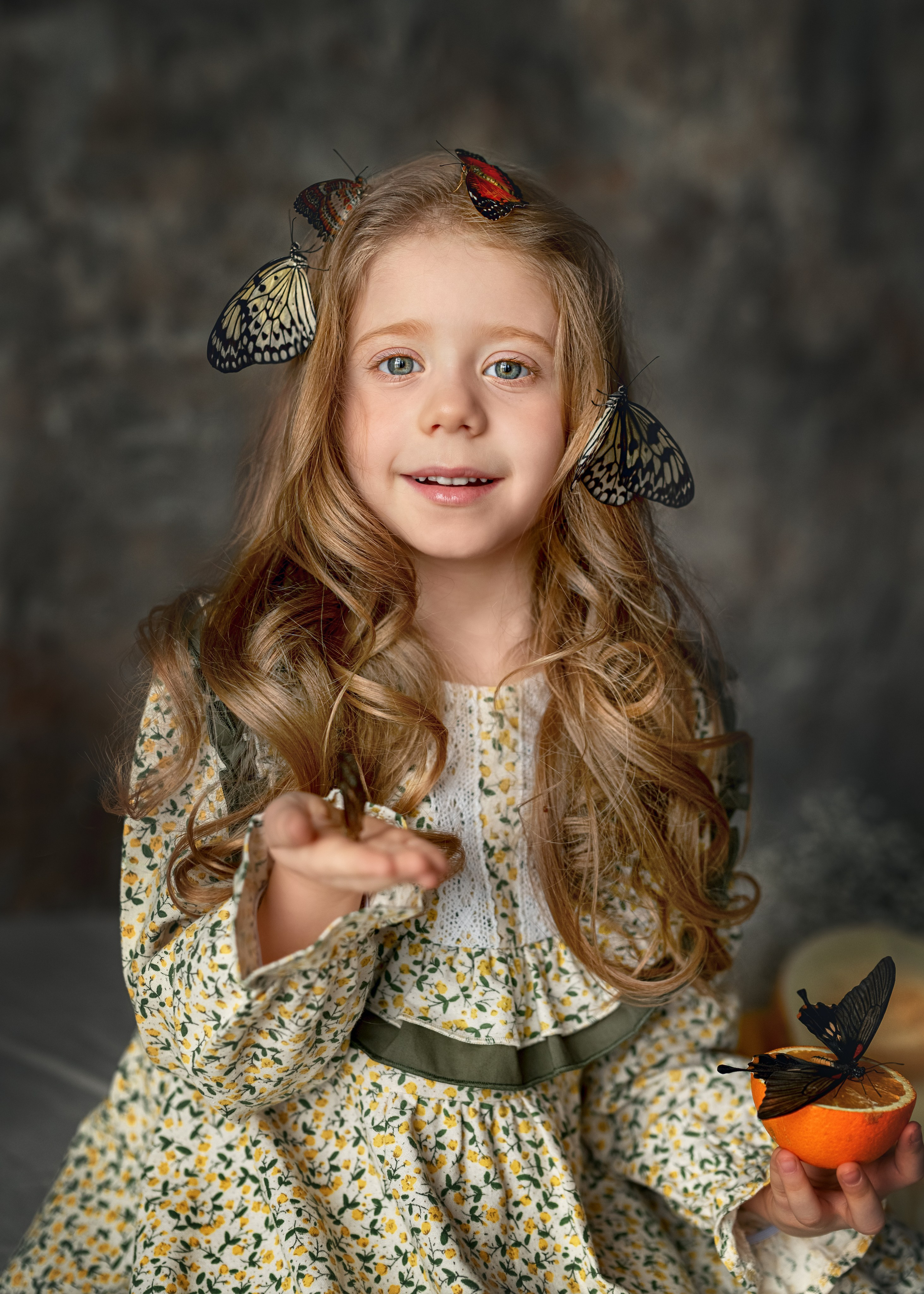 Фотосессия с бабочками. Каминская Екатерина. Семейный и детский фотограф в Москве