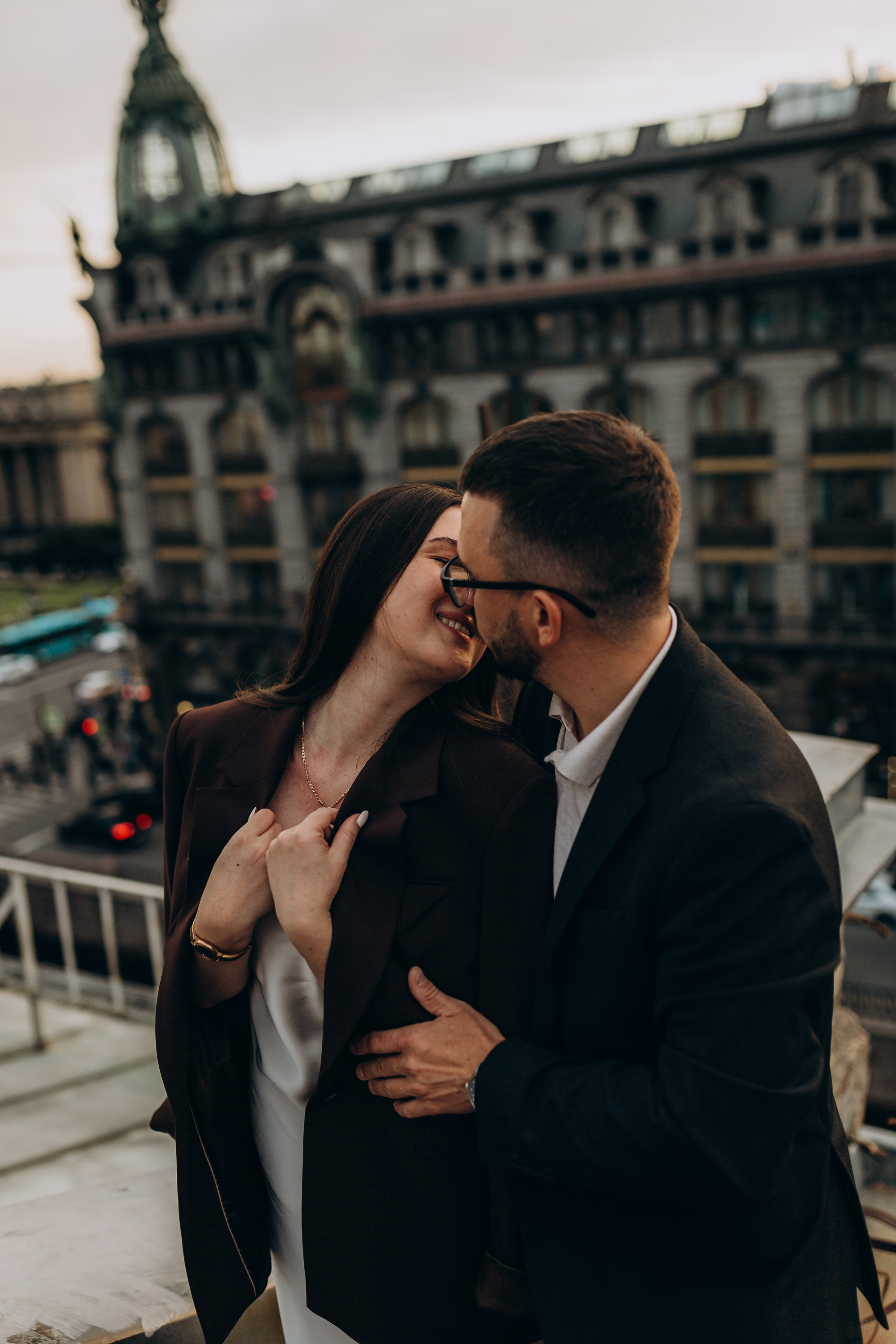 LoveStory на крышах Питера. Фотограф Санкт-Петербург Князева Елизавета