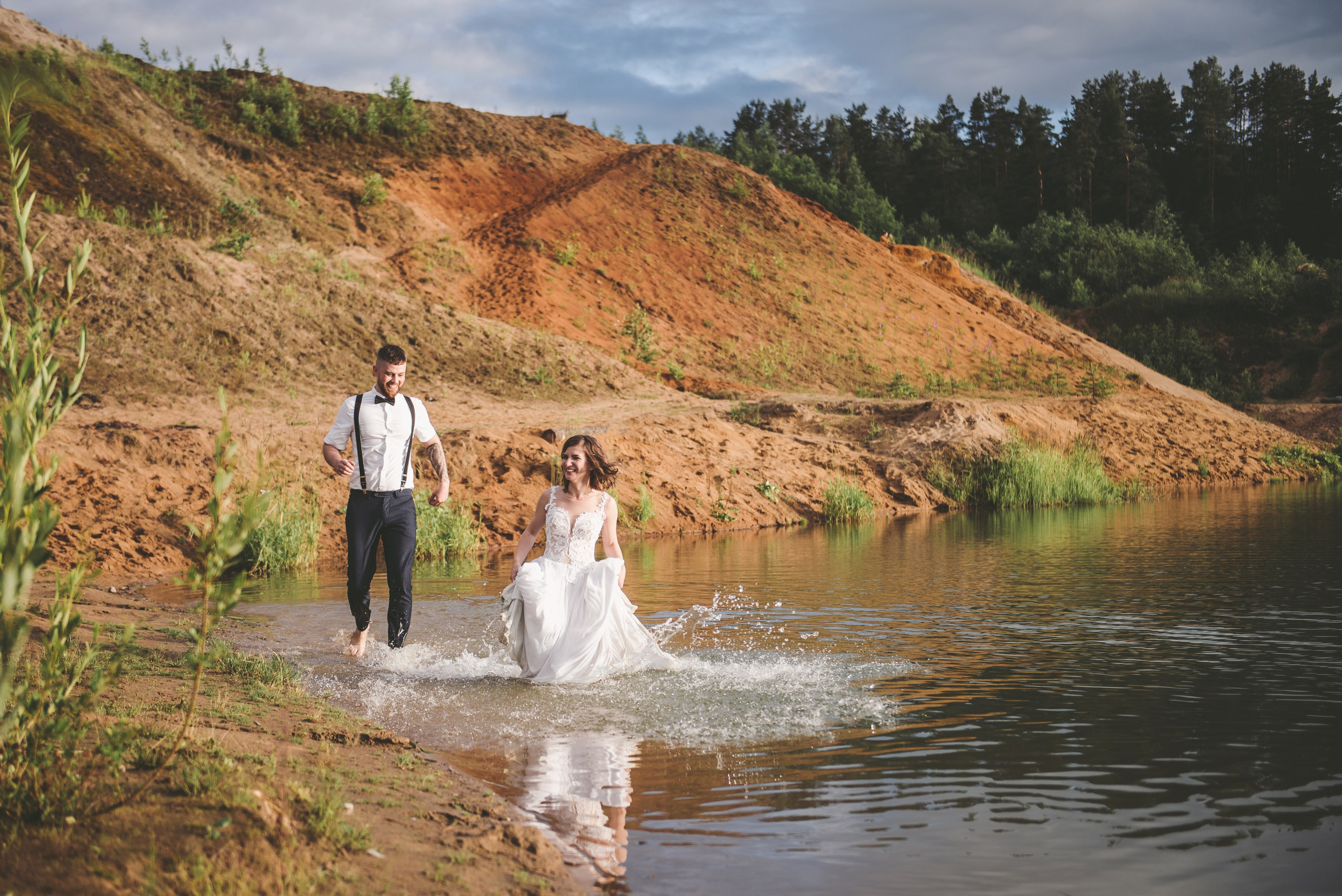 Выездная регистрация на песчаном карьере. Свадебный и семейный фотограф София Невская