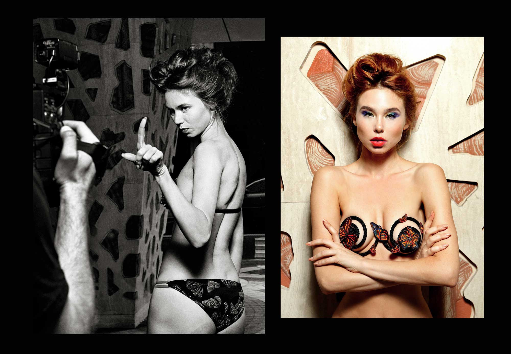 стрит съёмка в нижнем белье