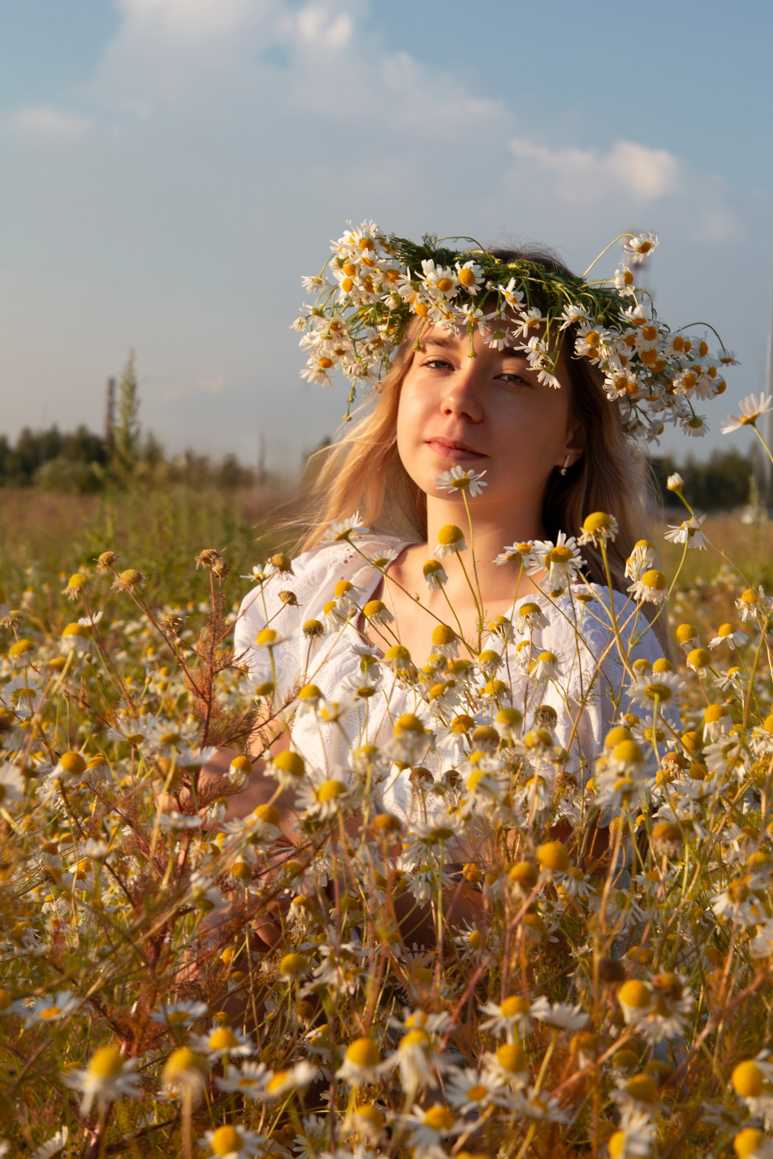 Фотосессия в ромашках