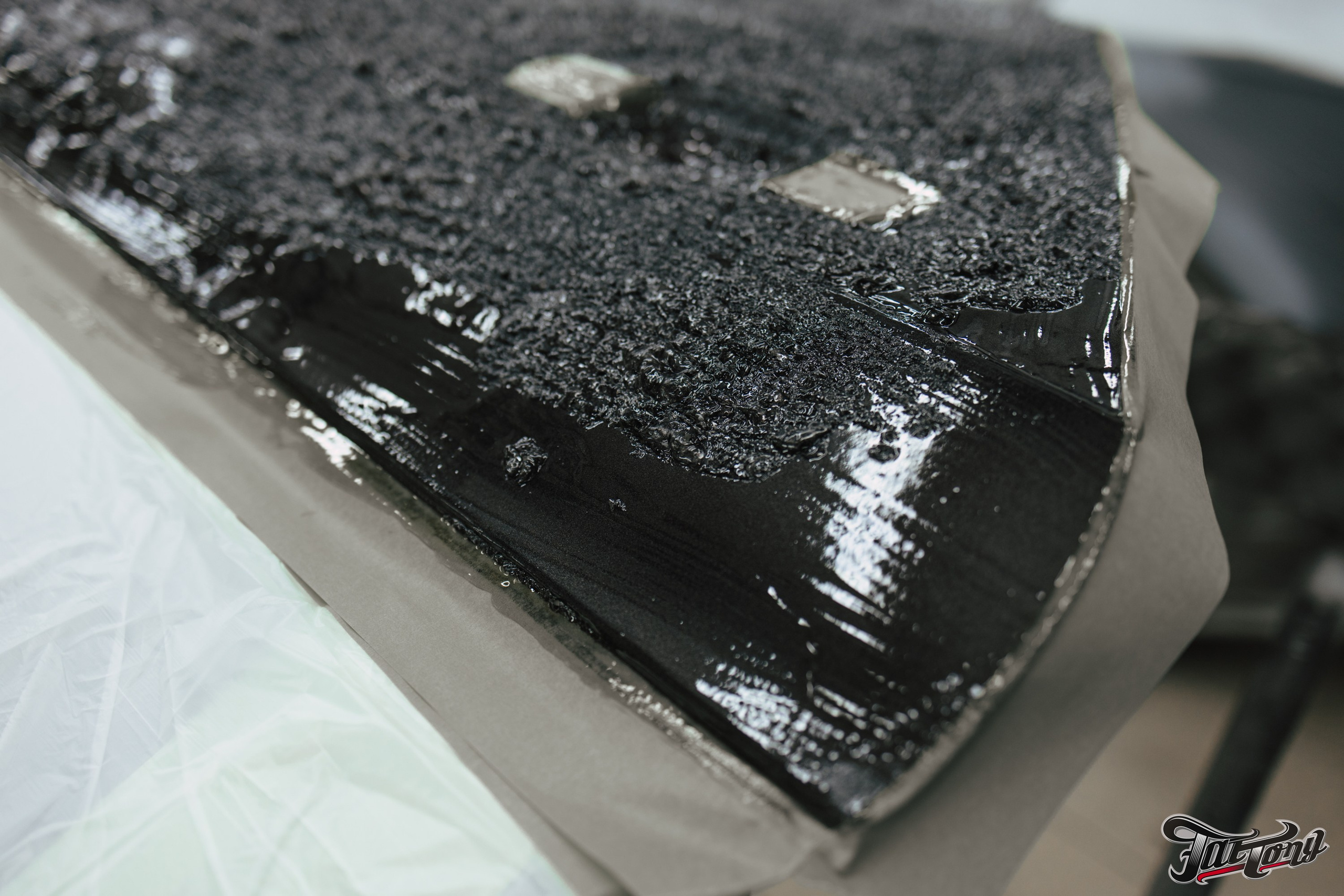 Audi S4 полный окрас кузова, кузовные работы и антихром. DeLorein