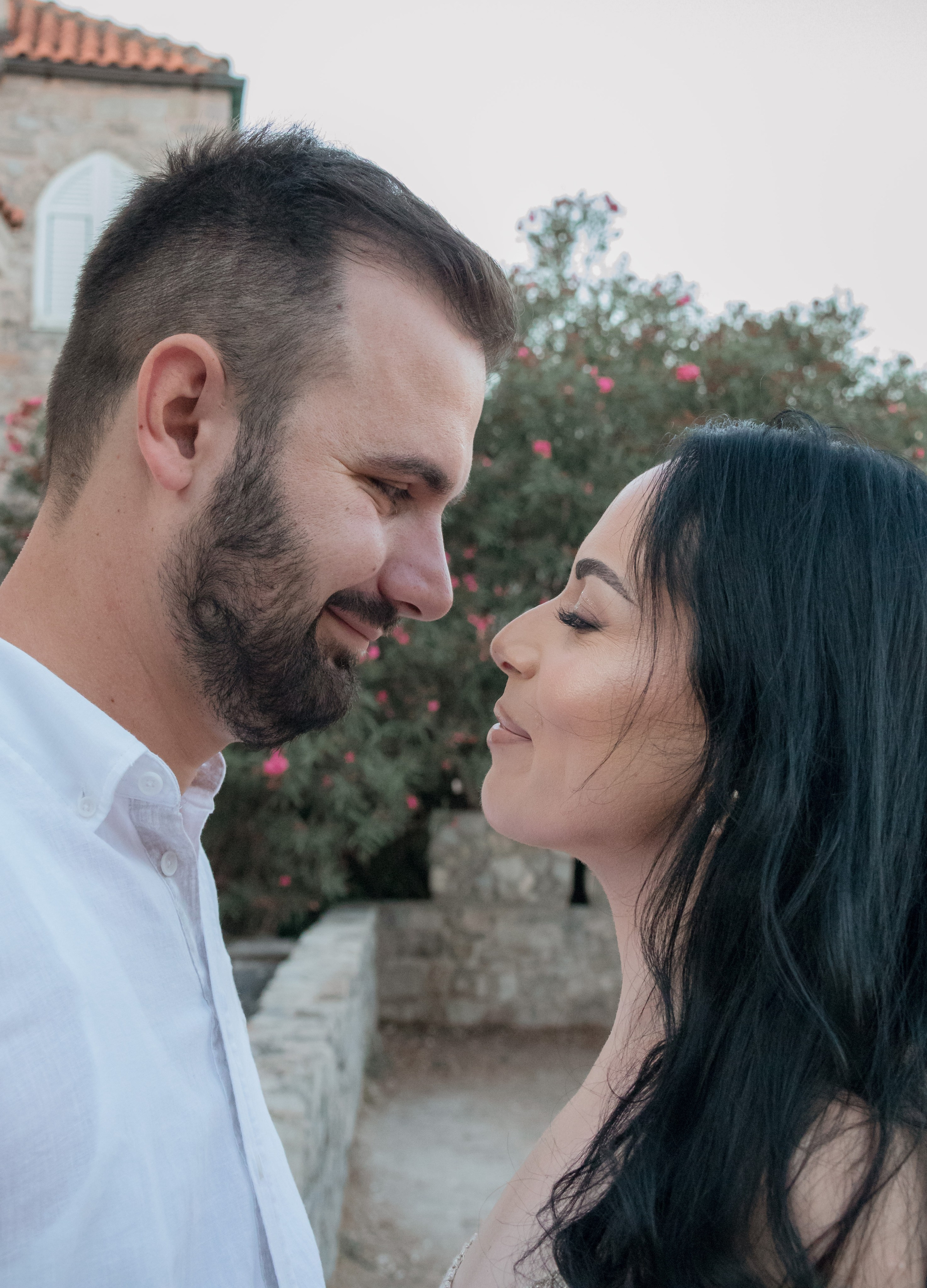 Engagement photo shooting in Montenegro. Portrait photographer in Tivat Montenegro Katerina Kirsanova