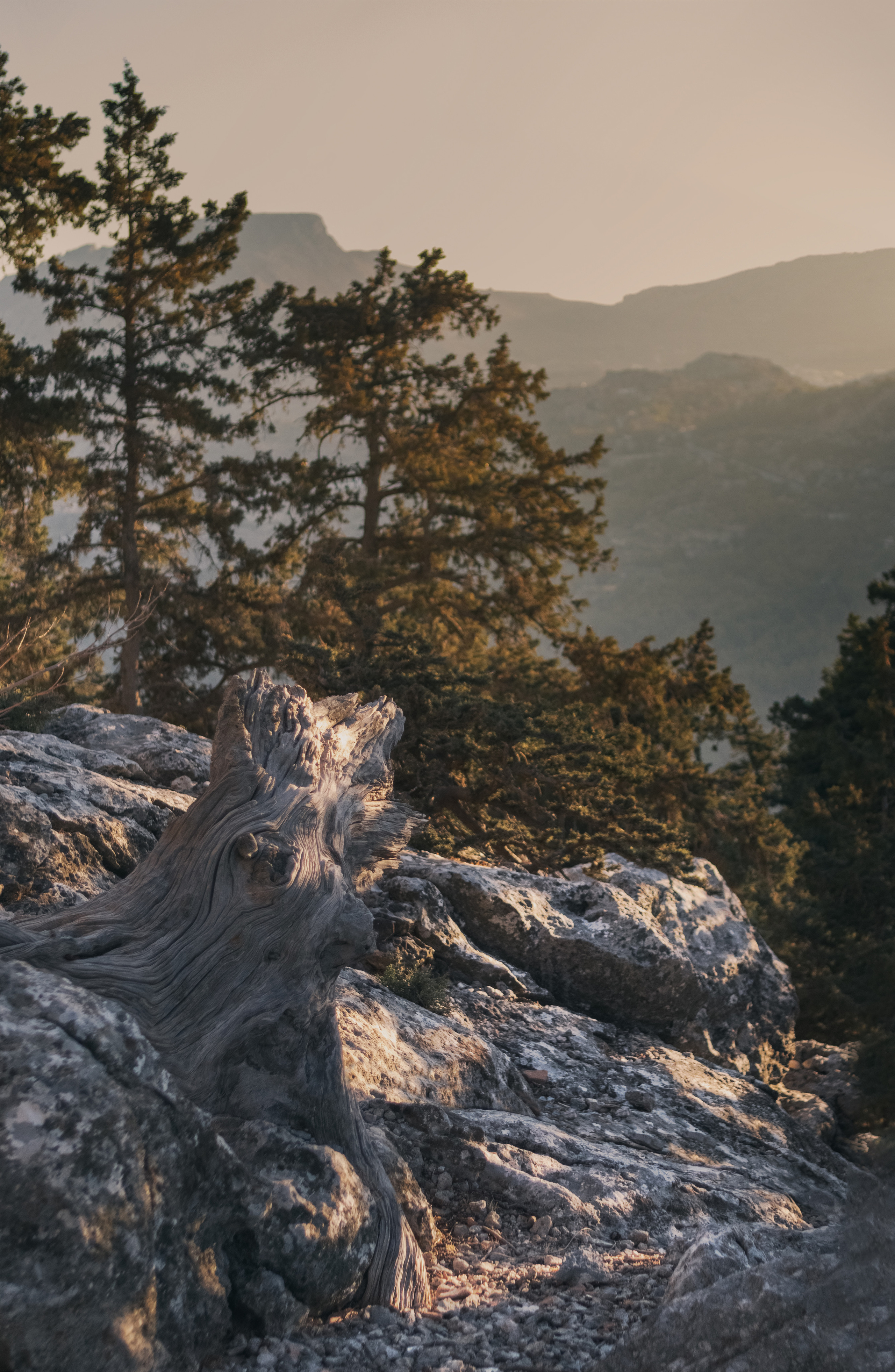 Горный пейзаж на закате