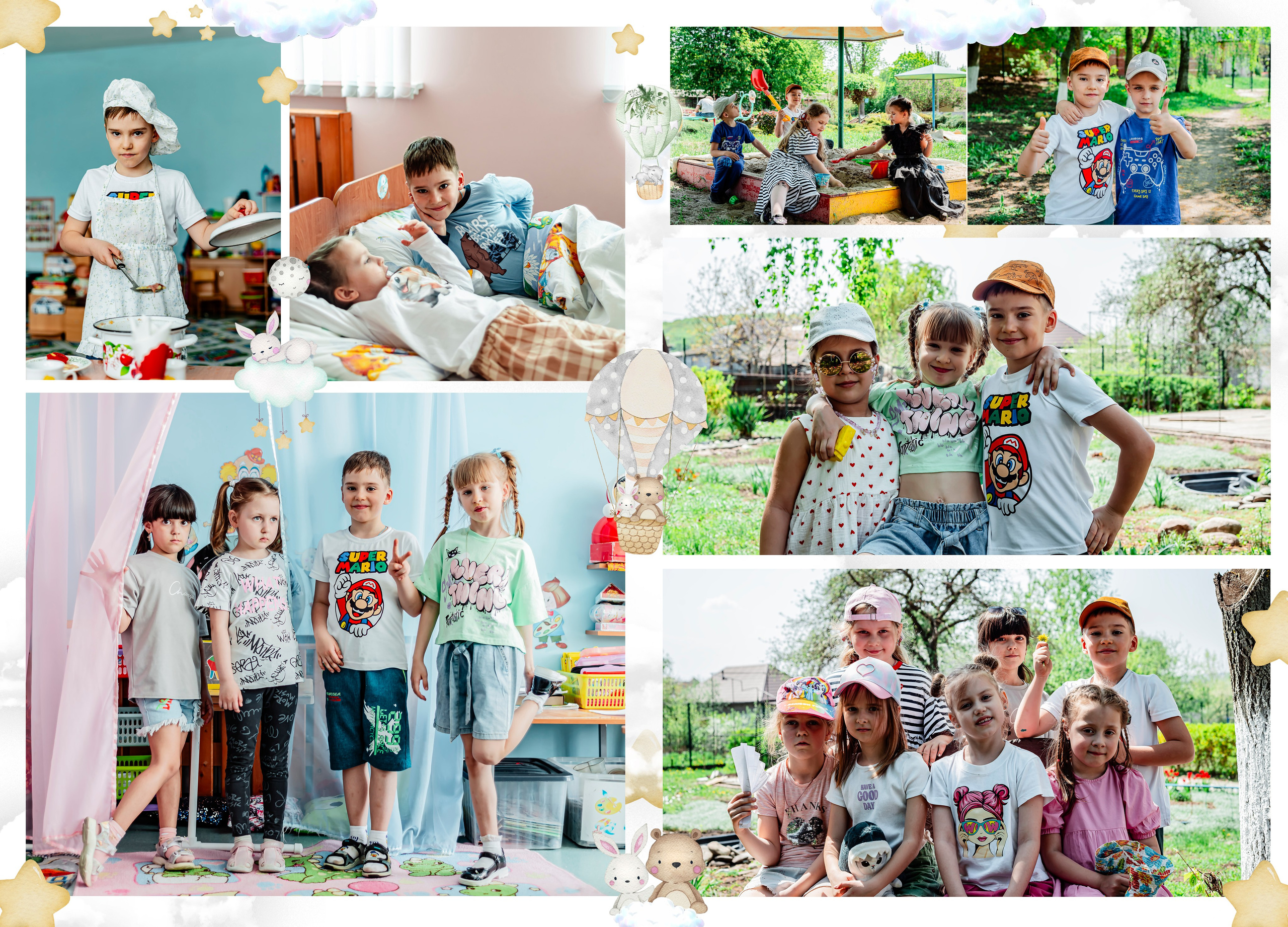 Мишка на воздушном шаре. ALBUMIA