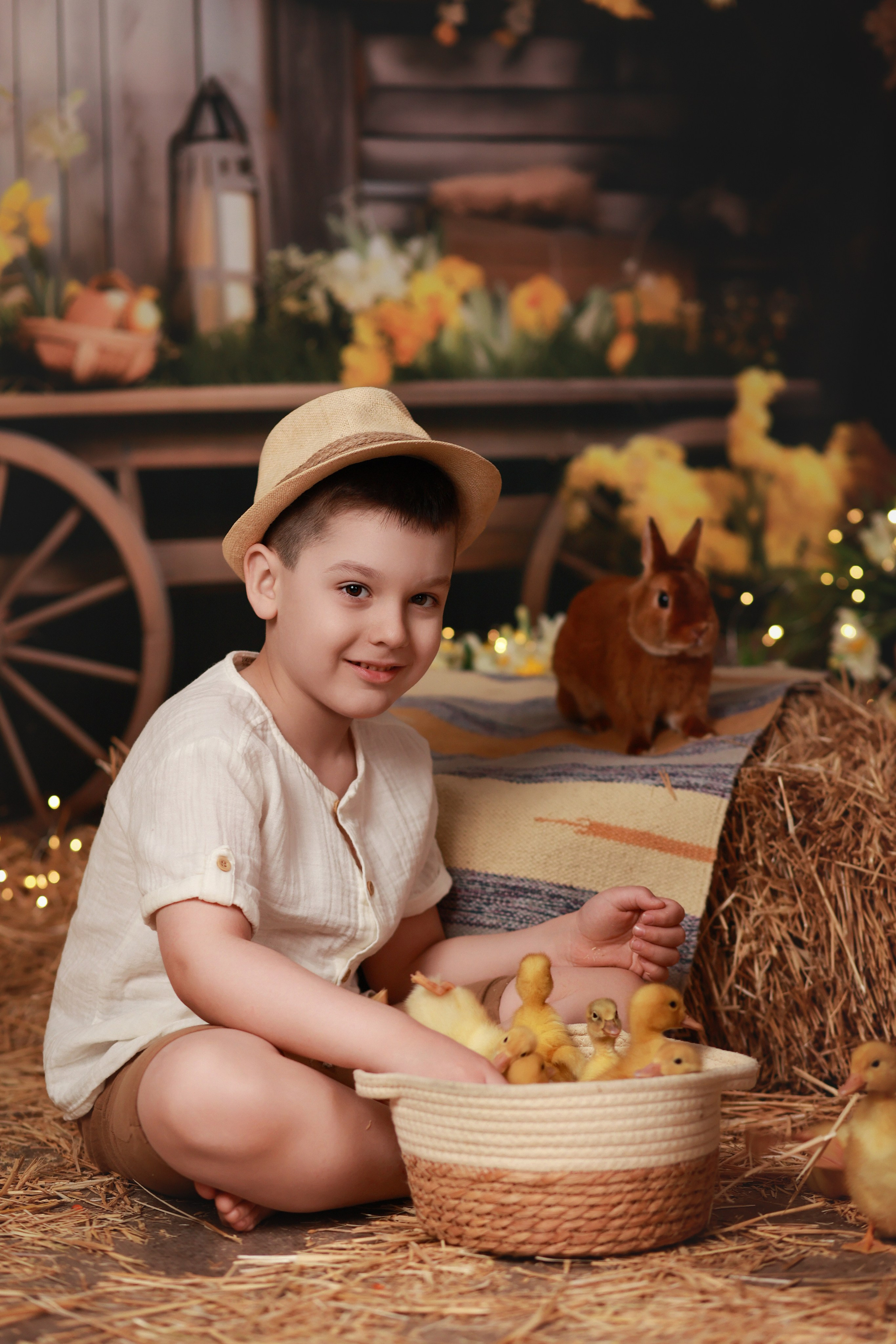 «Светлая Пасха» с утятами. Детский семейный фотограф Краснодар