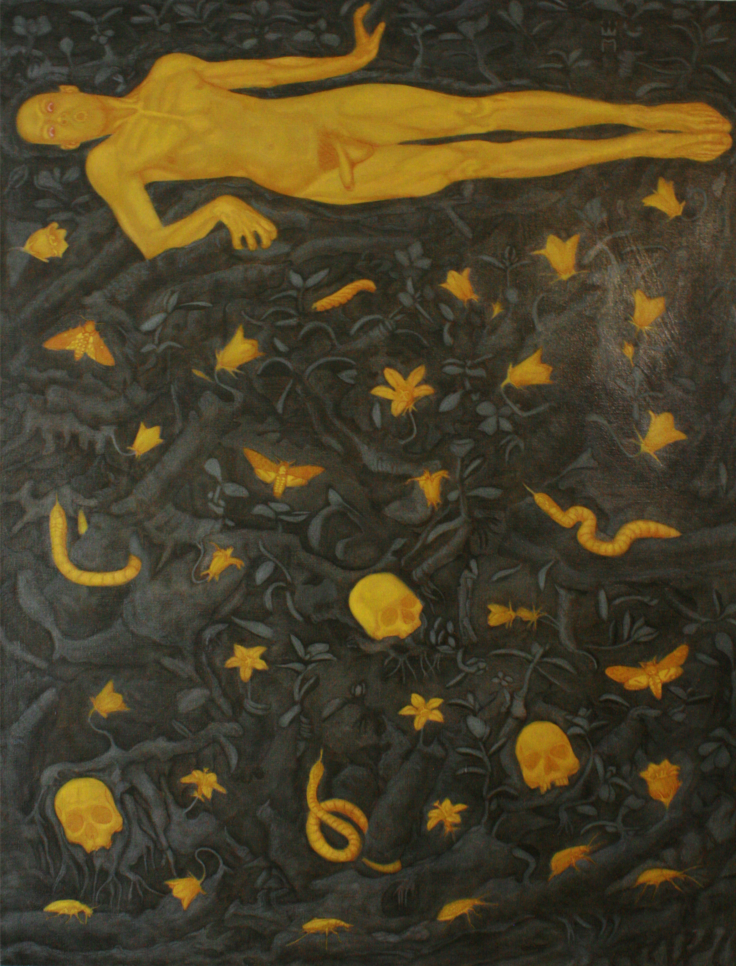 Преследуемый жёлтым 87х117 Х.М. 2019г.