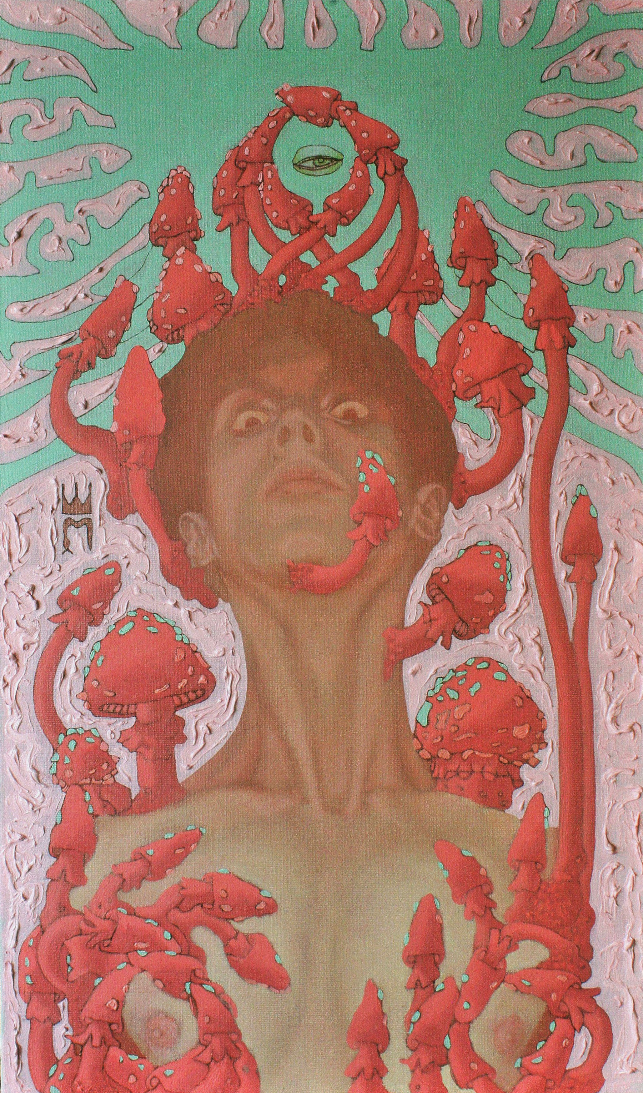 Мухоморы 30х55_холст масло Х.М 2018г