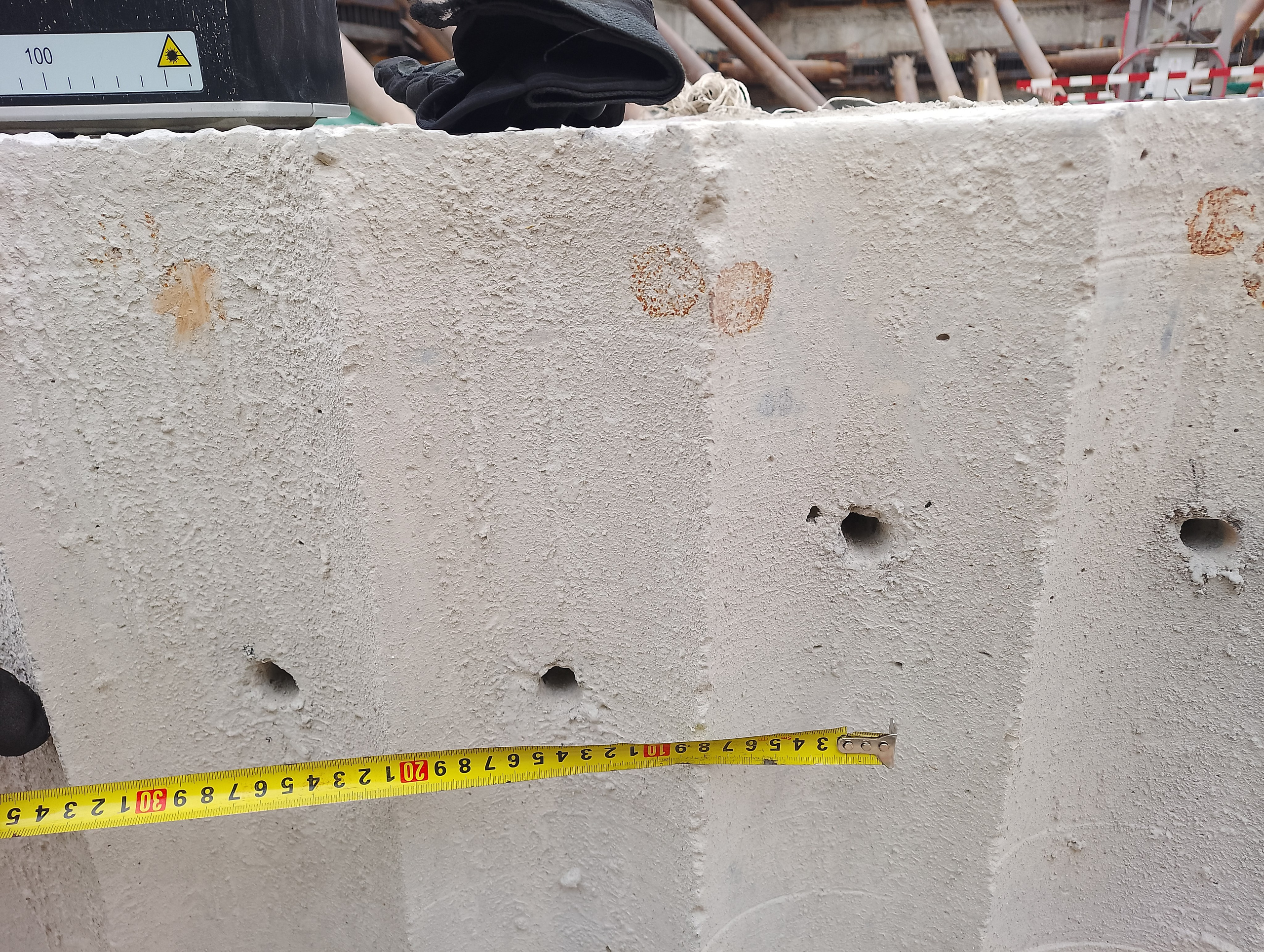 Поиск внутренних дефектов в бетоне монолитной железобетонной фундаментной плиты ультразвуковым  эхометодом (метод ультразвуковой эхо-томографии)