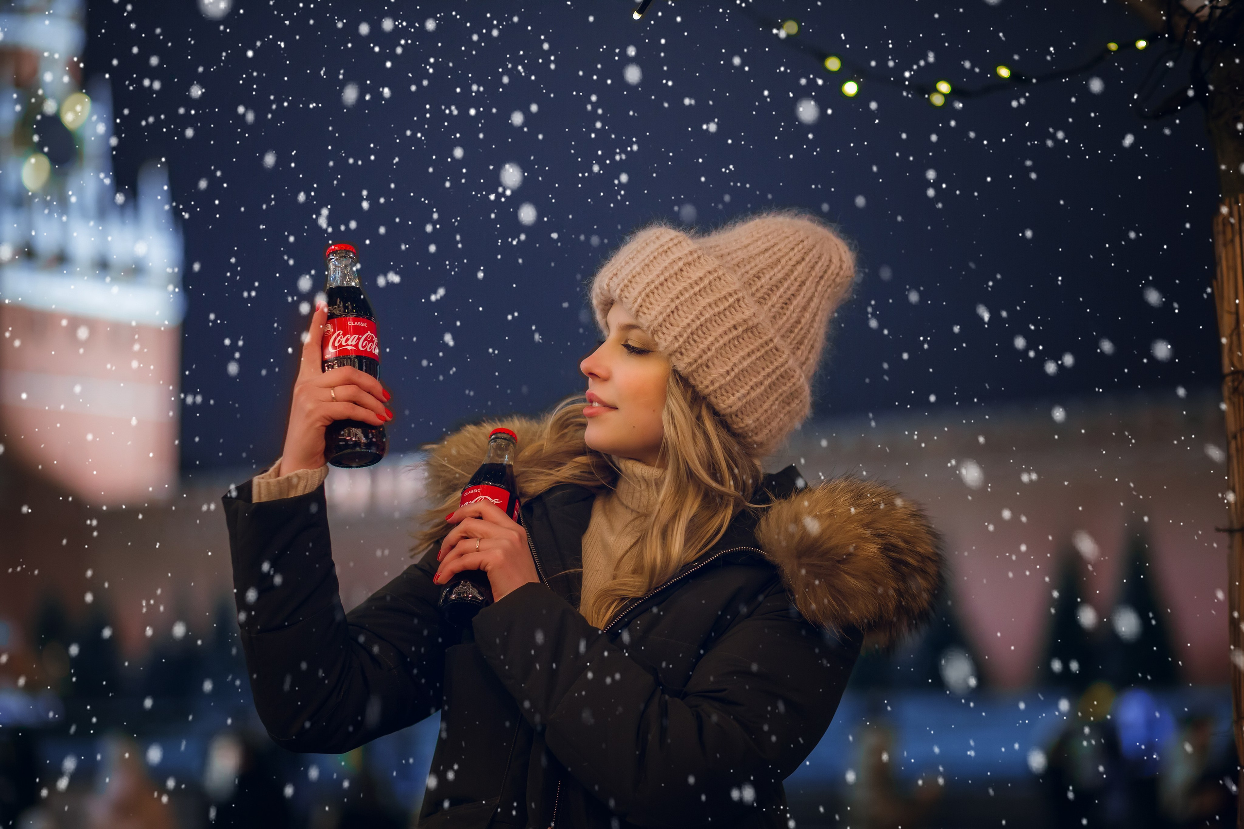 Юля и Кока-кола. Фотограф на Крещение, семейный фотограф в Москве