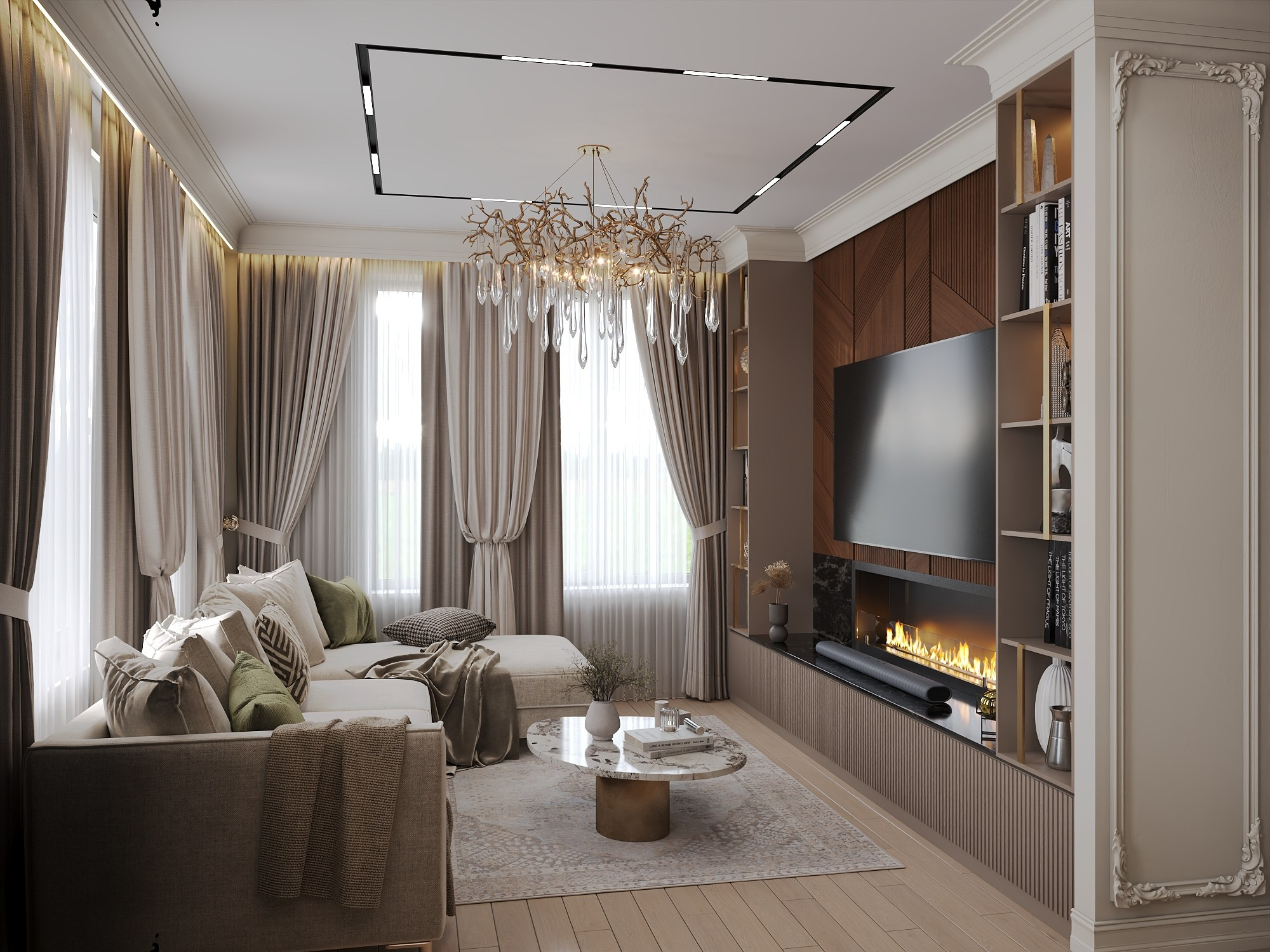 Пос. Большой исток, жилой дом 171 м². БК студия дизайна интерьера