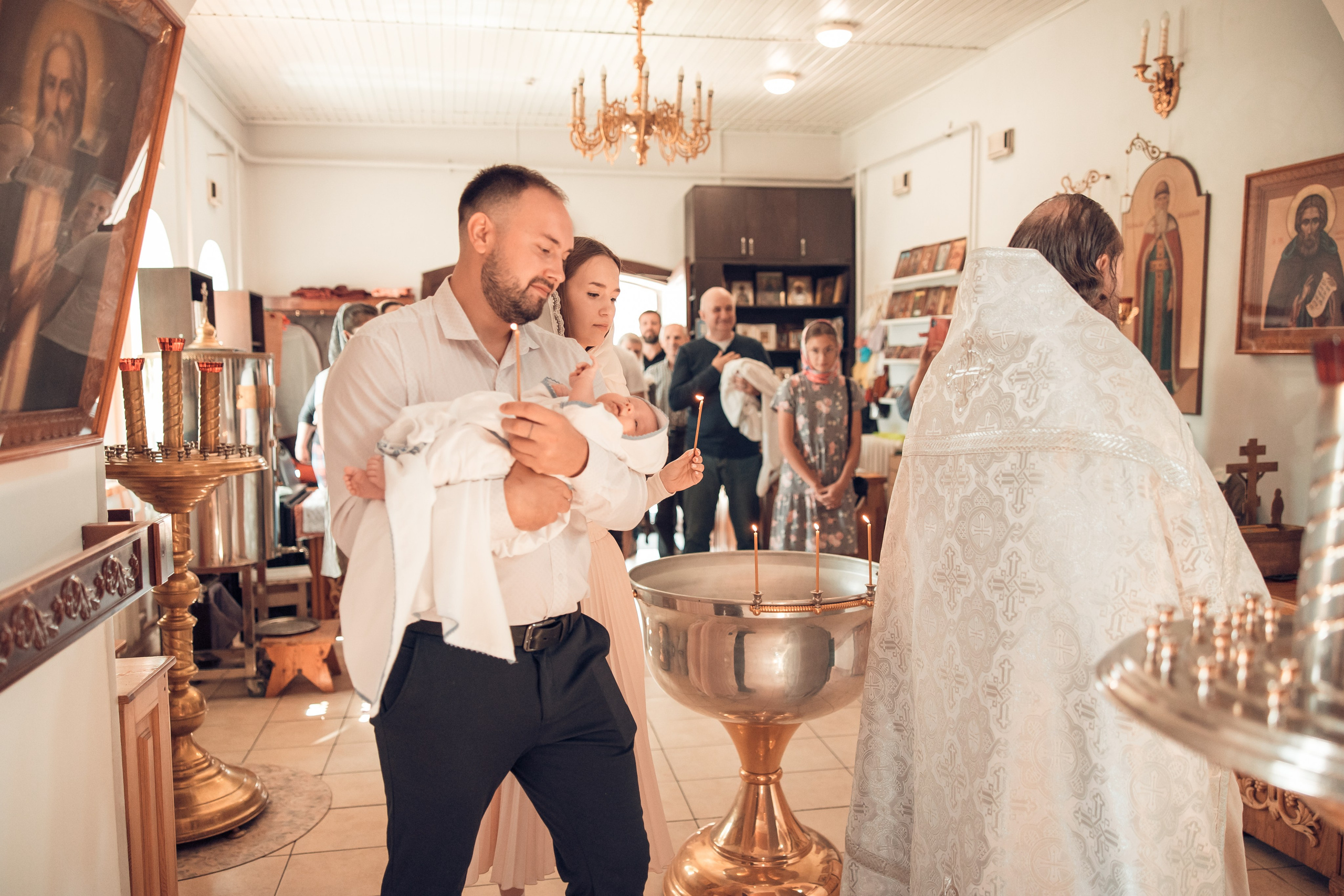 Таинство Крещения Анатолия. Церковь Троицы Живоначальной в Мурмино. Семейный фотограф в Рязани и Рязанской области