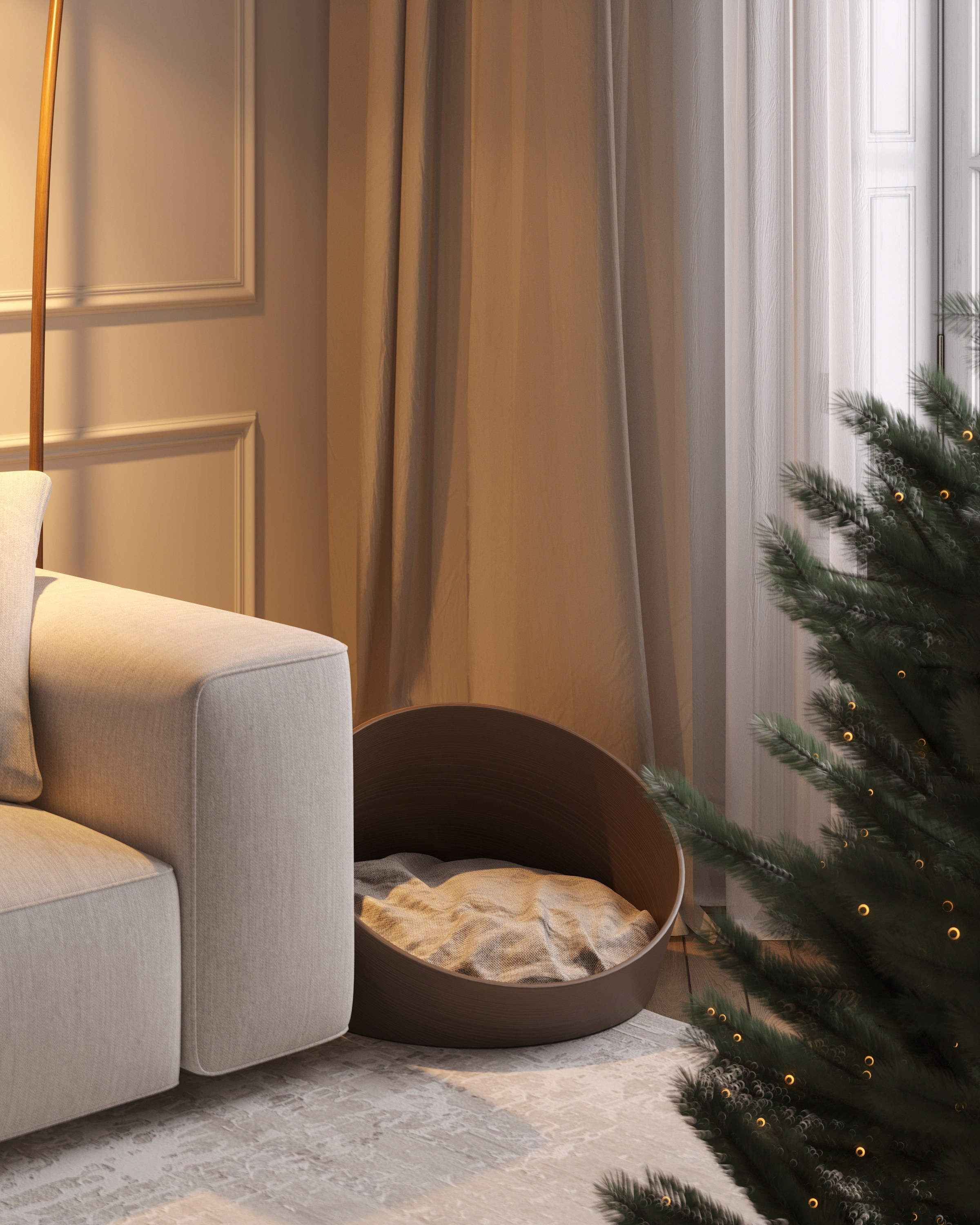 CHRISTMAS CHARM | DESIGNER ANNE KIREEVA. Interior Visualization by Valerie Stetyukevich