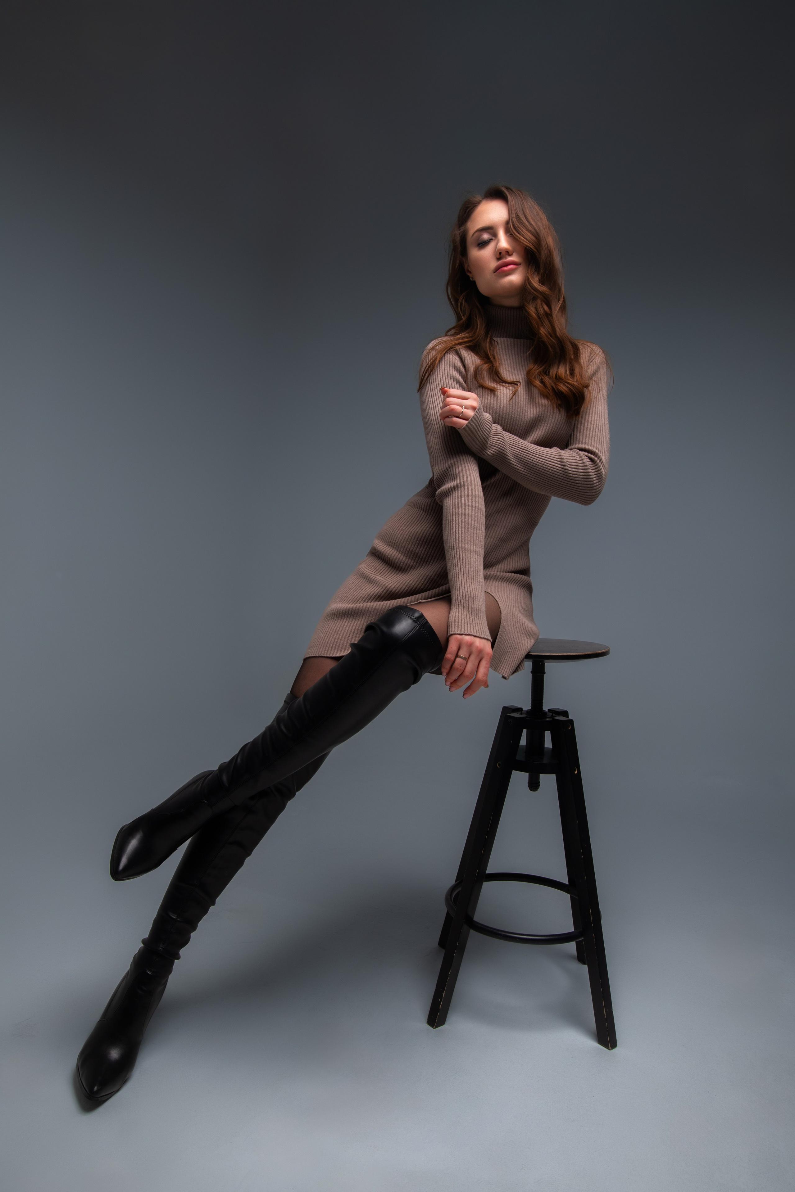 Фотосет с Анастасией в студии на циклораме в формате для «себя»