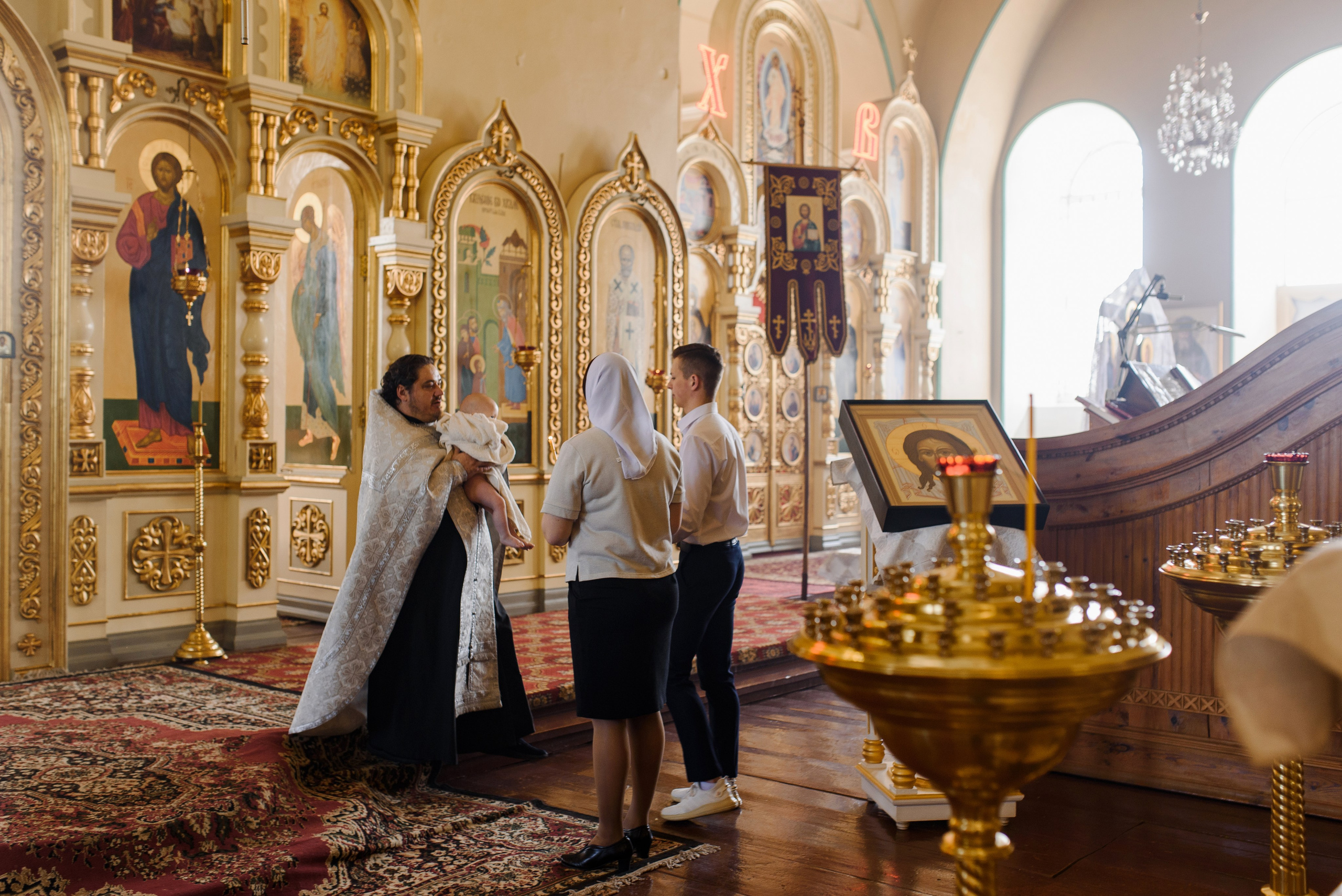 Крещение Кирилла. Церковь Введения во храм Пресвятой Богородицы (Веселовка). Свадебный и семейный Фотограф в Пензе Татьяна Лапоногова