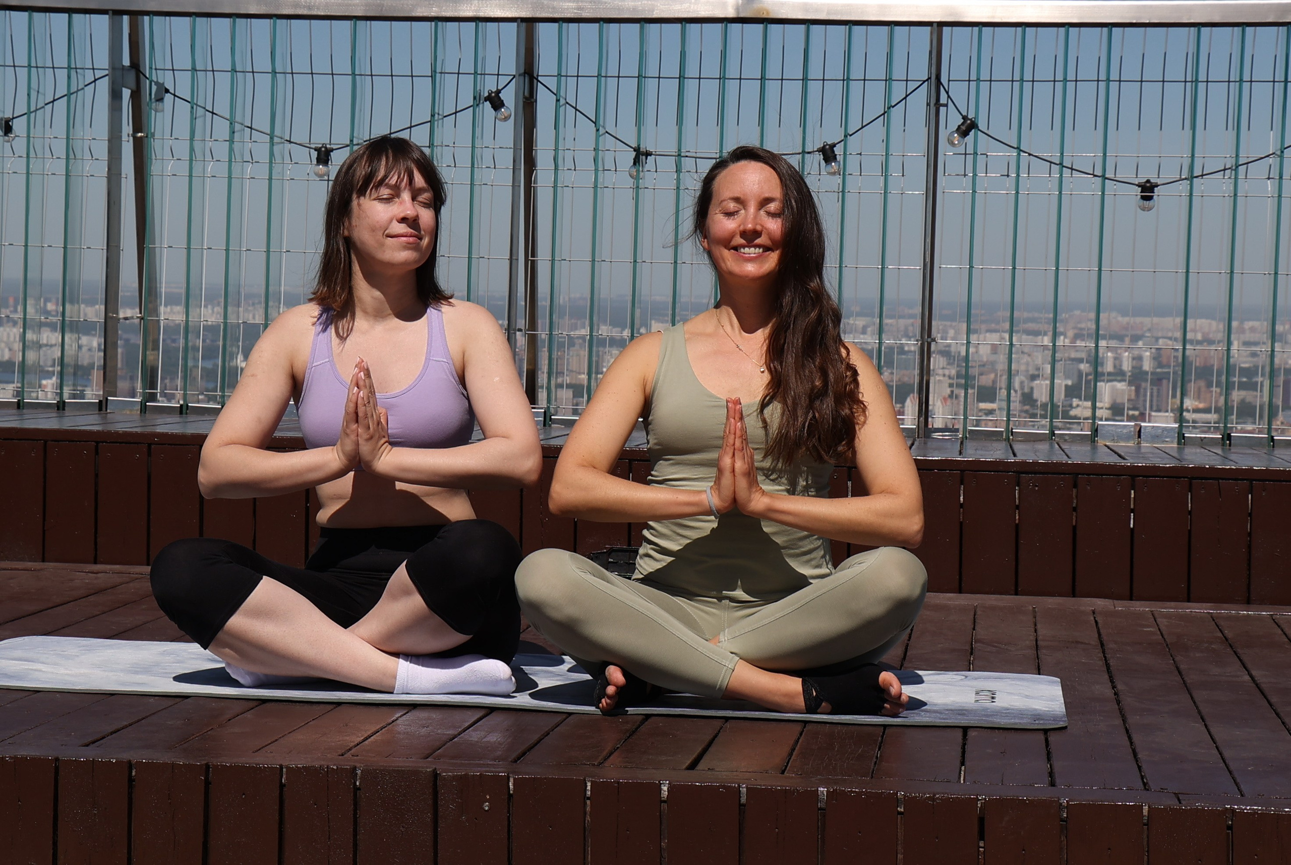 Йога на крыше Москва-Сити. Портретный фотограф Москва