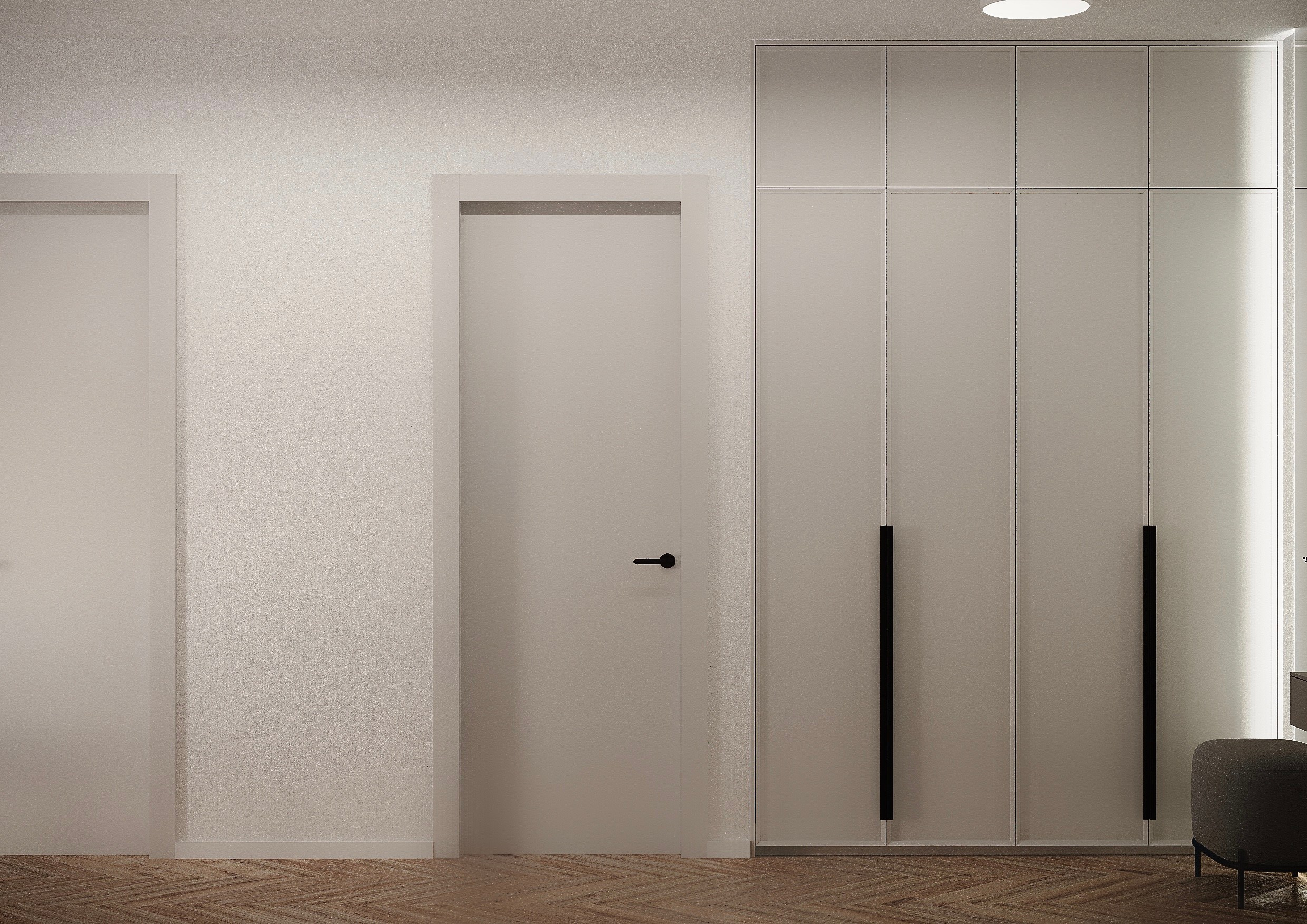 Монохромная квартира 50 м² для обаятельного мужчины. Батракова Наталья дизайнер интерьеров Санкт-Петербург Москва Архангель